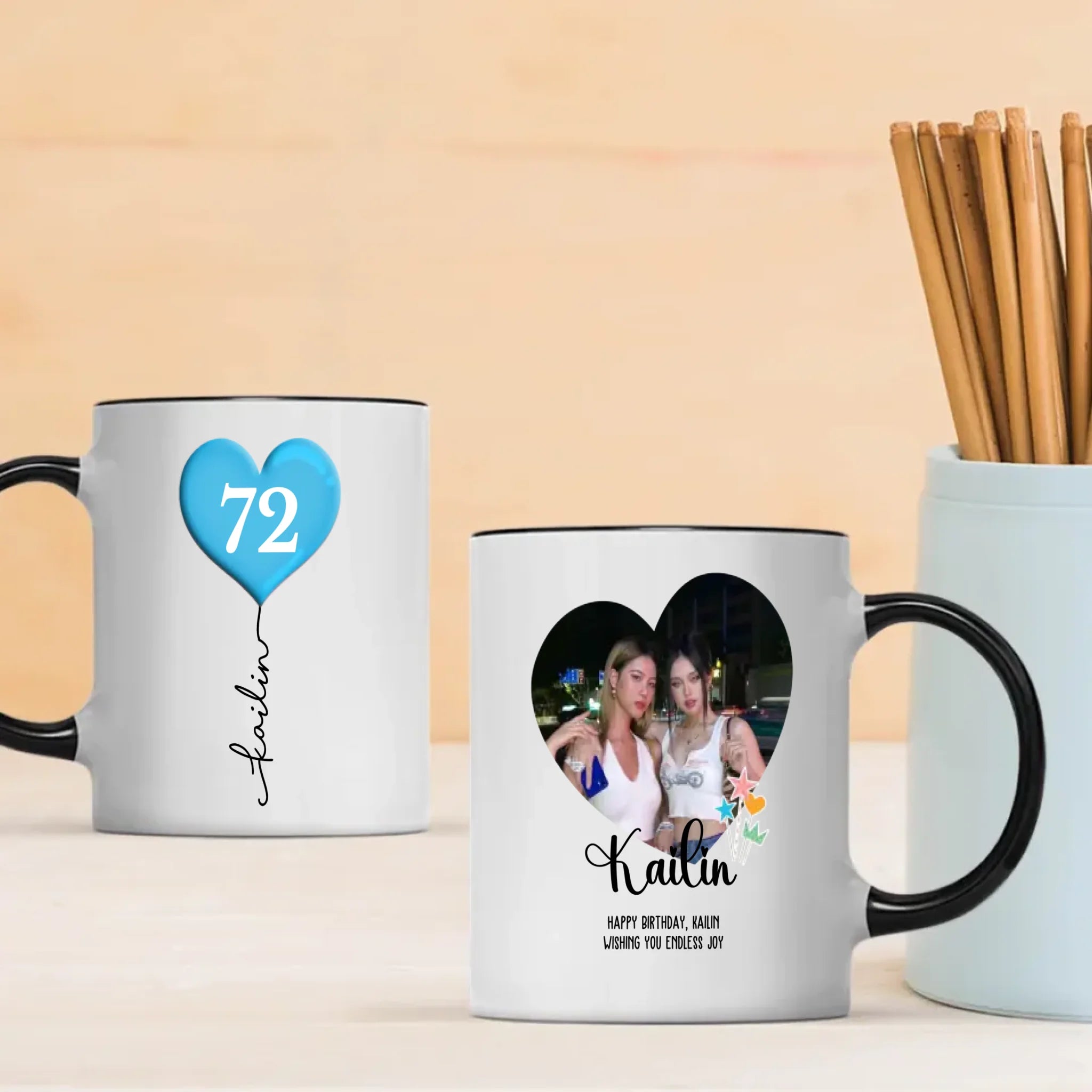 Unique 72nd Birthday Mug – Personalized Photo Gift for Coffee Lovers - 89Prints