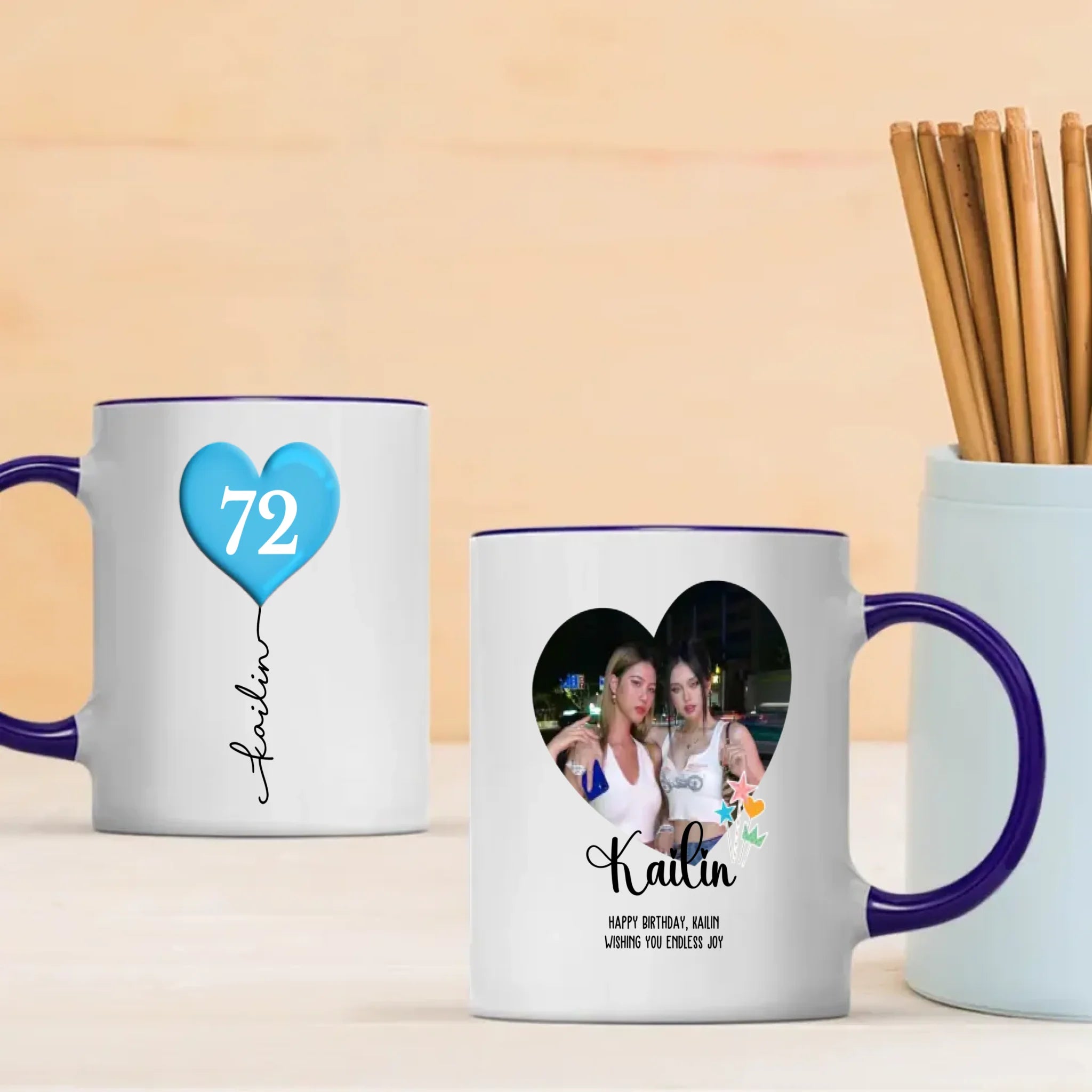 Unique 72nd Birthday Mug – Personalized Photo Gift for Coffee Lovers - 89Prints