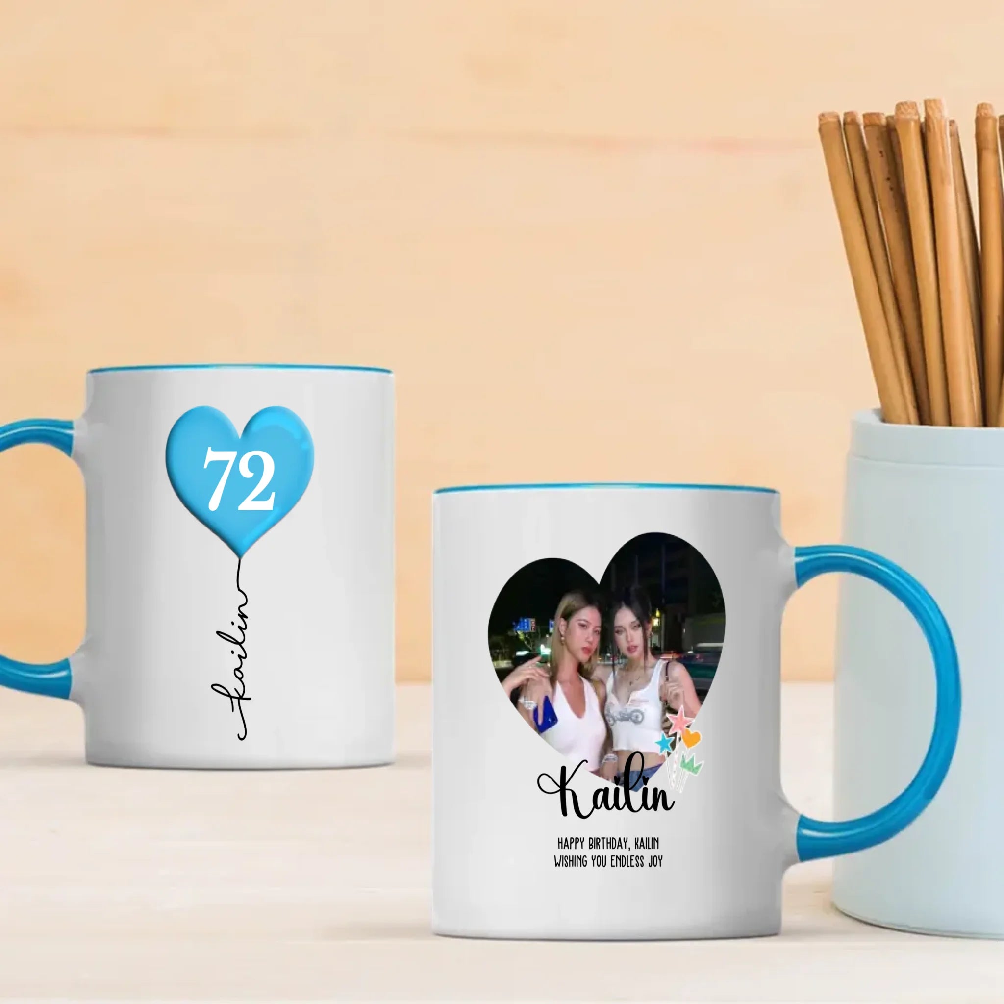 Unique 72nd Birthday Mug – Personalized Photo Gift for Coffee Lovers - 89Prints