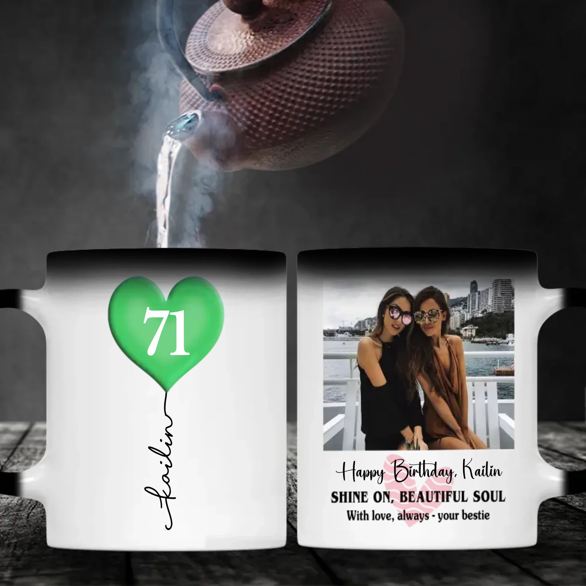 Custom 71st Birthday Mug – Personalized Photo Gift for 71 Year Old - 89Prints