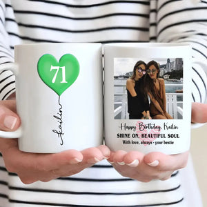 Custom 71st Birthday Mug – Personalized Photo Gift for 71 Year Old - 89Prints