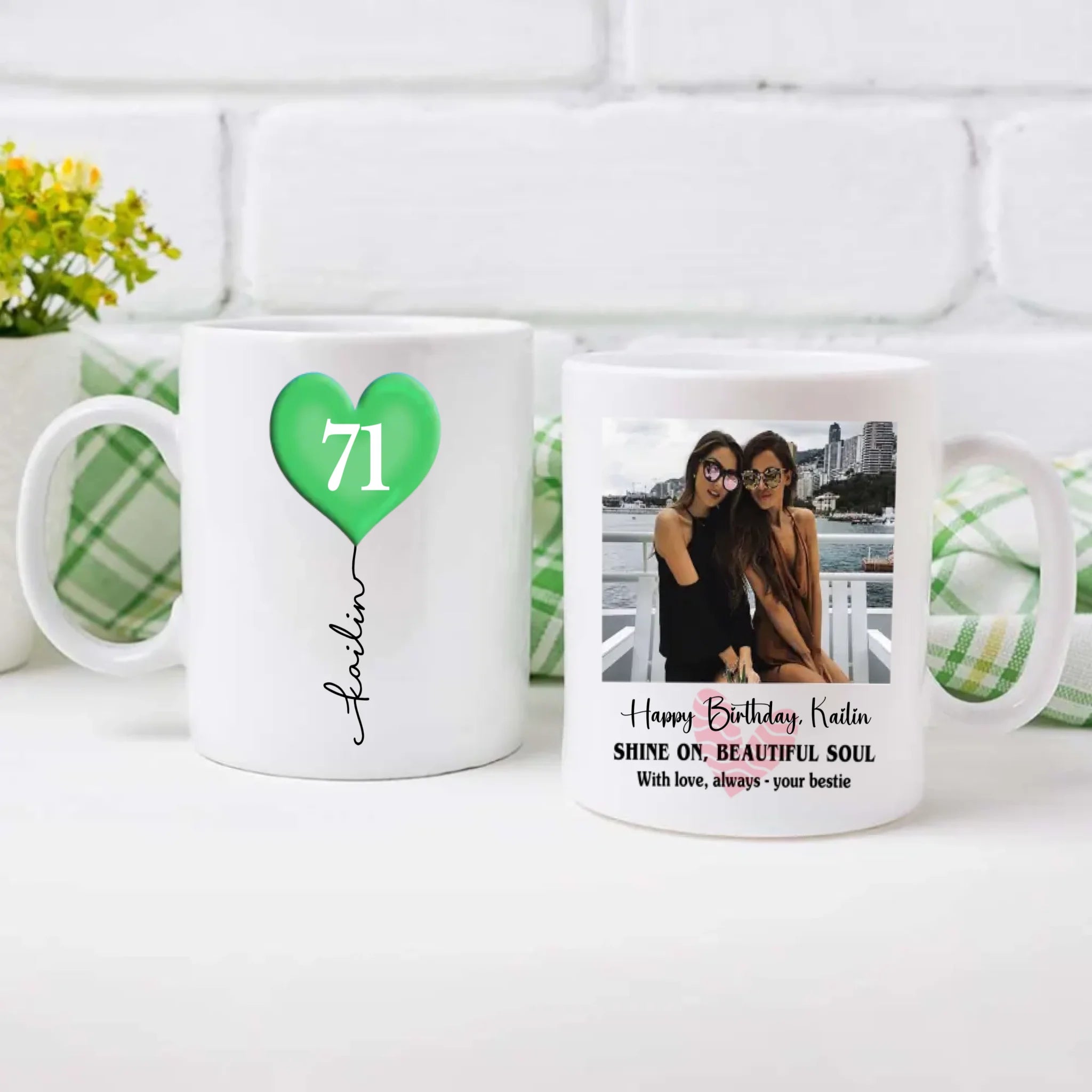 Custom 71st Birthday Mug – Personalized Photo Gift for 71 Year Old - 89Prints