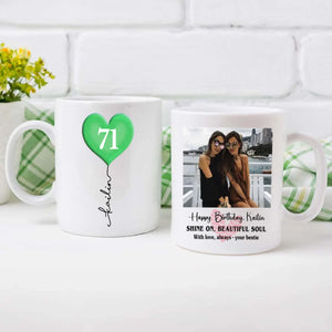 Custom 71st Birthday Mug – Personalized Photo Gift for 71 Year Old - 89Prints