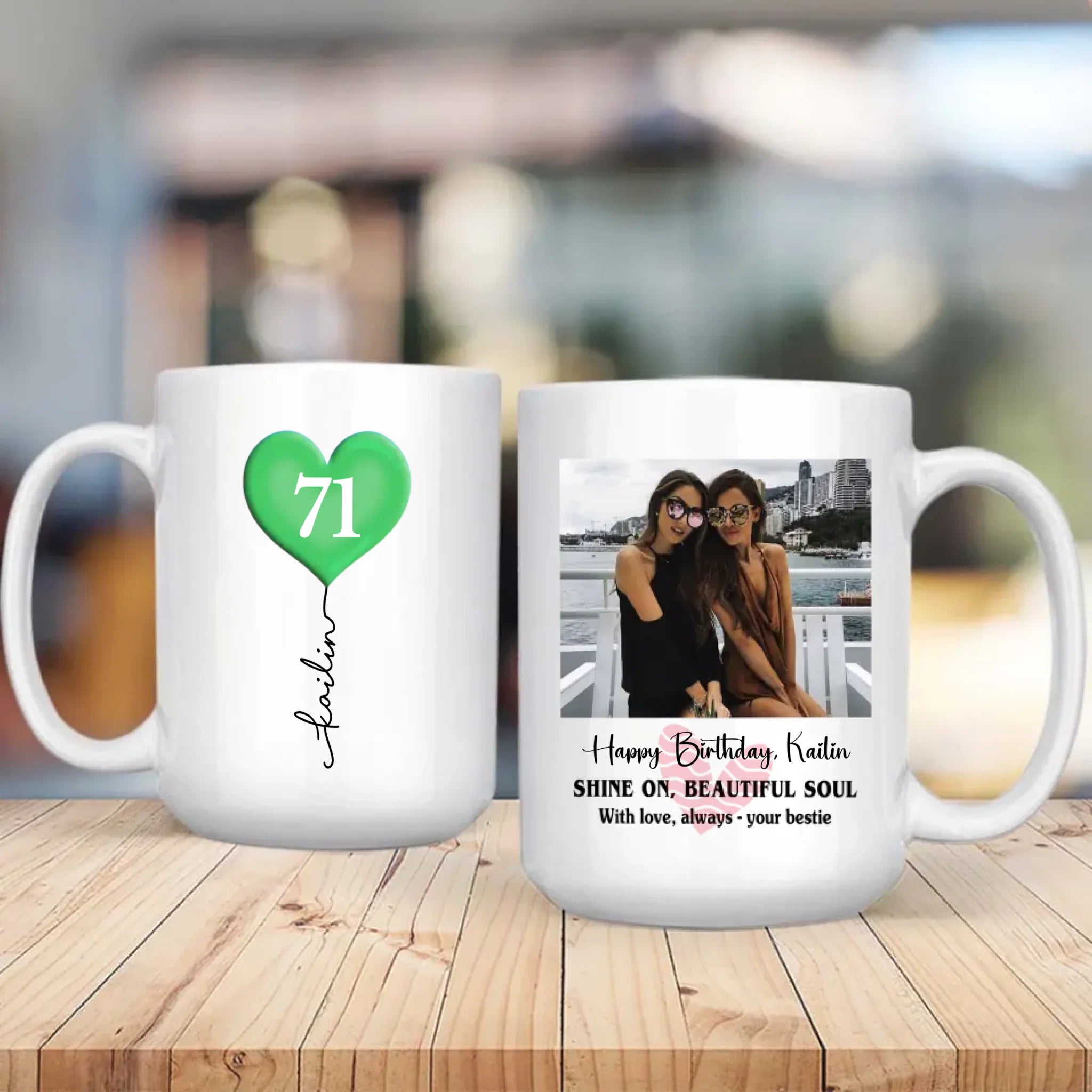 Custom 71st Birthday Mug – Personalized Photo Gift for 71 Year Old - 89Prints