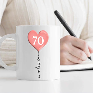 Personalized 70th Birthday Mug – Custom Photo Gift for 70 Year Old Woman or Man - 89Prints