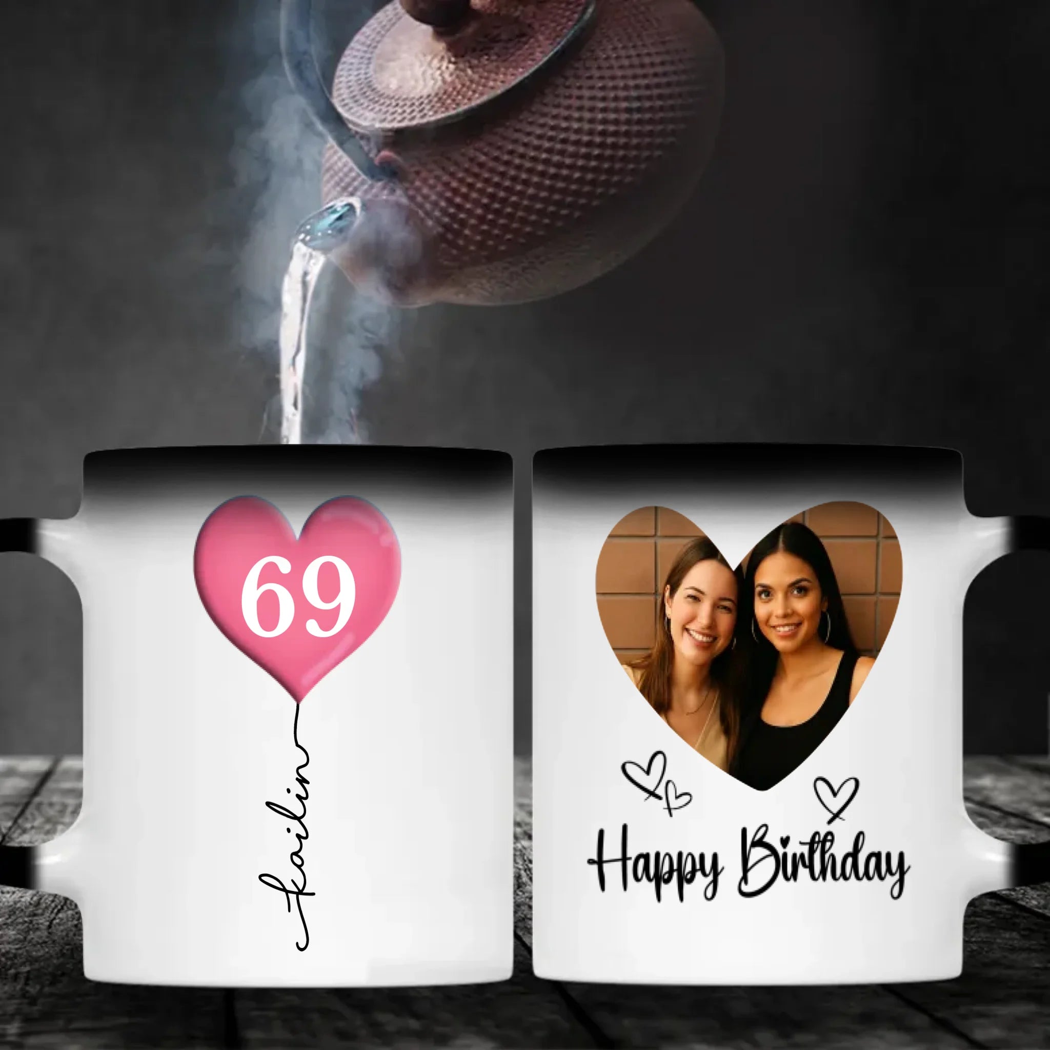 Custom 69th Birthday Mug – Personalized Photo Mug Gift for 69 Year Old - 89Prints