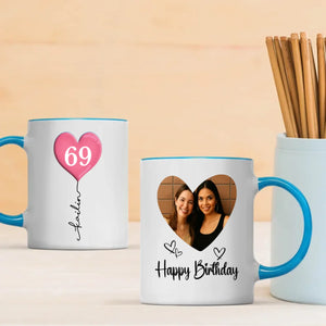 Custom 69th Birthday Mug – Personalized Photo Mug Gift for 69 Year Old - 89Prints