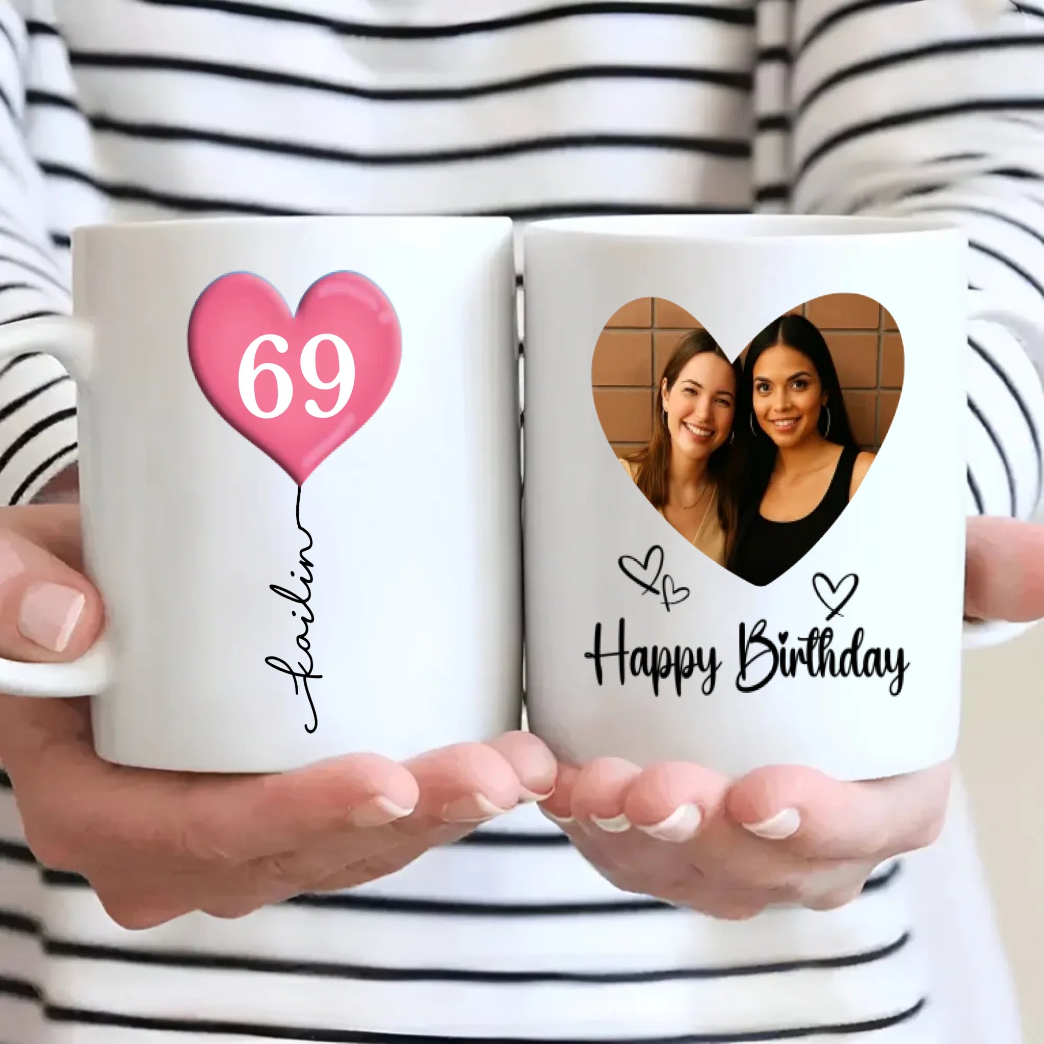 Custom 69th Birthday Mug – Personalized Photo Mug Gift for 69 Year Old - 89Prints
