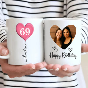 Custom 69th Birthday Mug – Personalized Photo Mug Gift for 69 Year Old - 89Prints