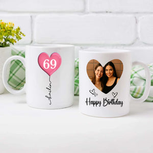 Custom 69th Birthday Mug – Personalized Photo Mug Gift for 69 Year Old - 89Prints