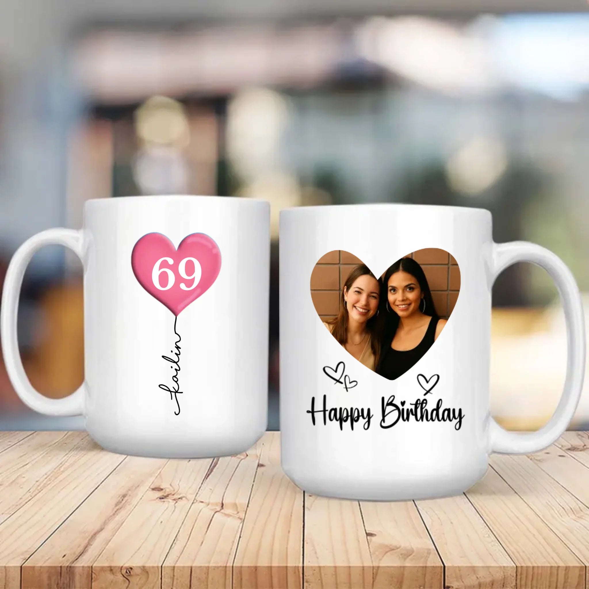 Custom 69th Birthday Mug – Personalized Photo Mug Gift for 69 Year Old - 89Prints
