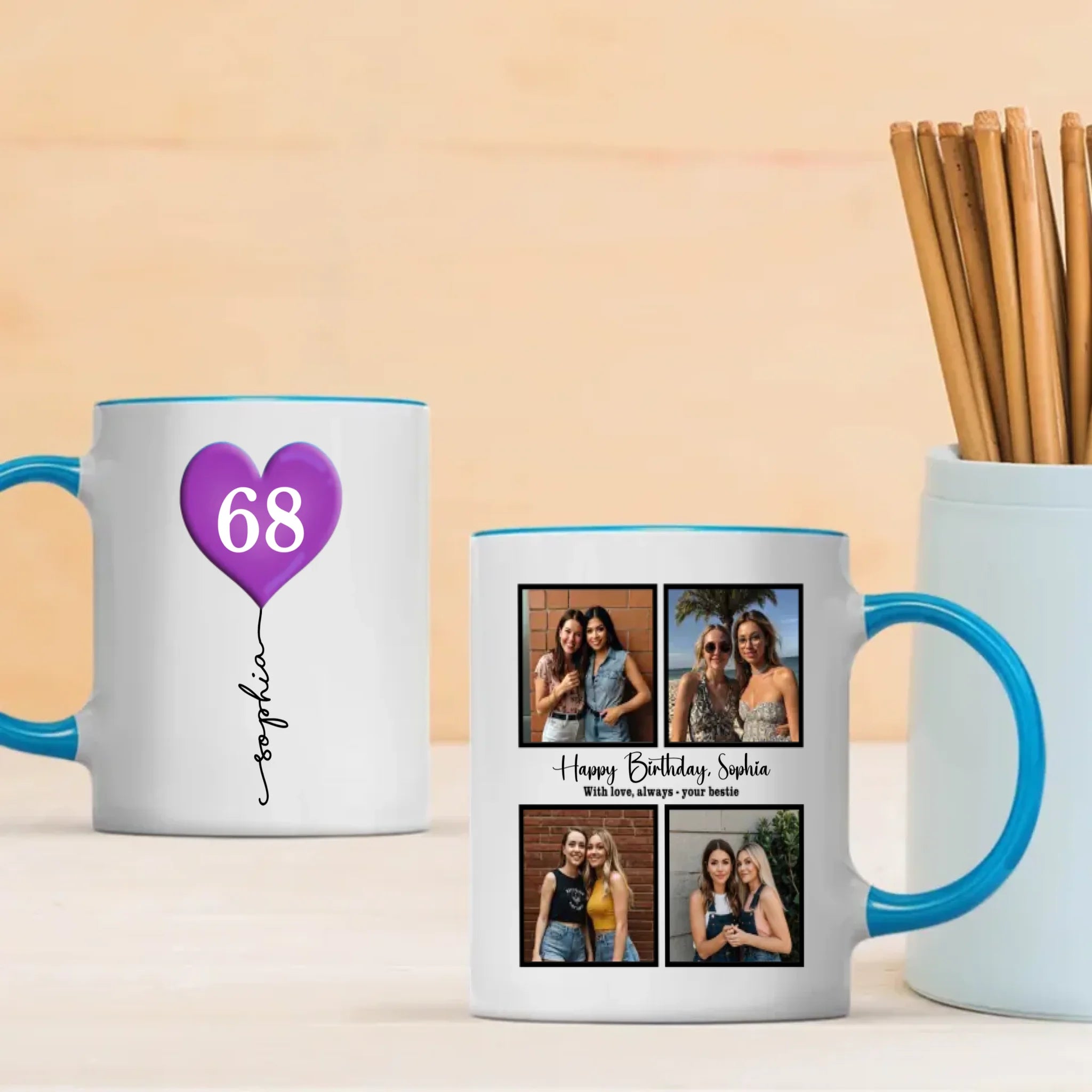 Personalized 68th Birthday Mug – Custom Photo Gift for 68 Year Old Mom or Dad - 89Prints