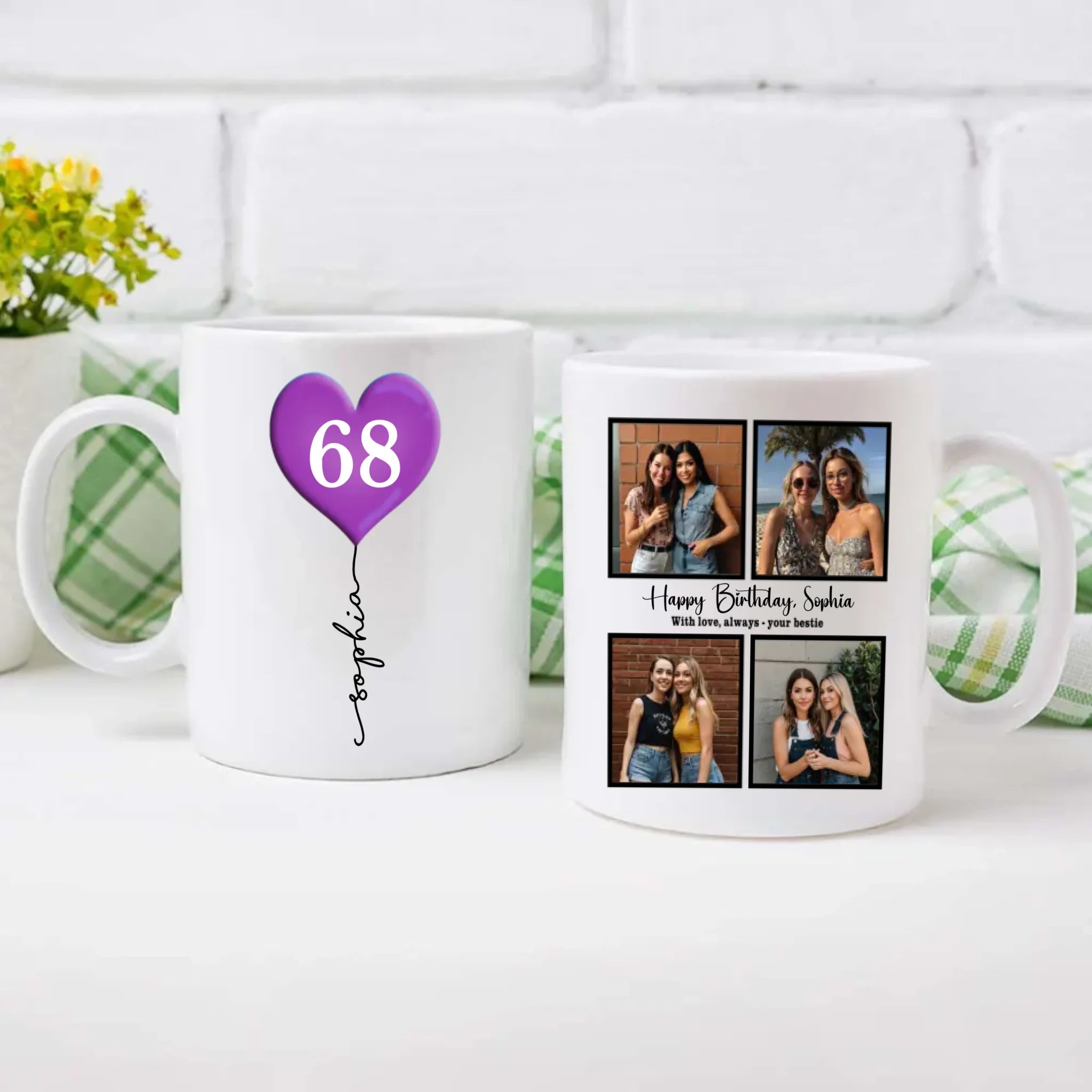 Personalized 68th Birthday Mug – Custom Photo Gift for 68 Year Old Mom or Dad - 89Prints