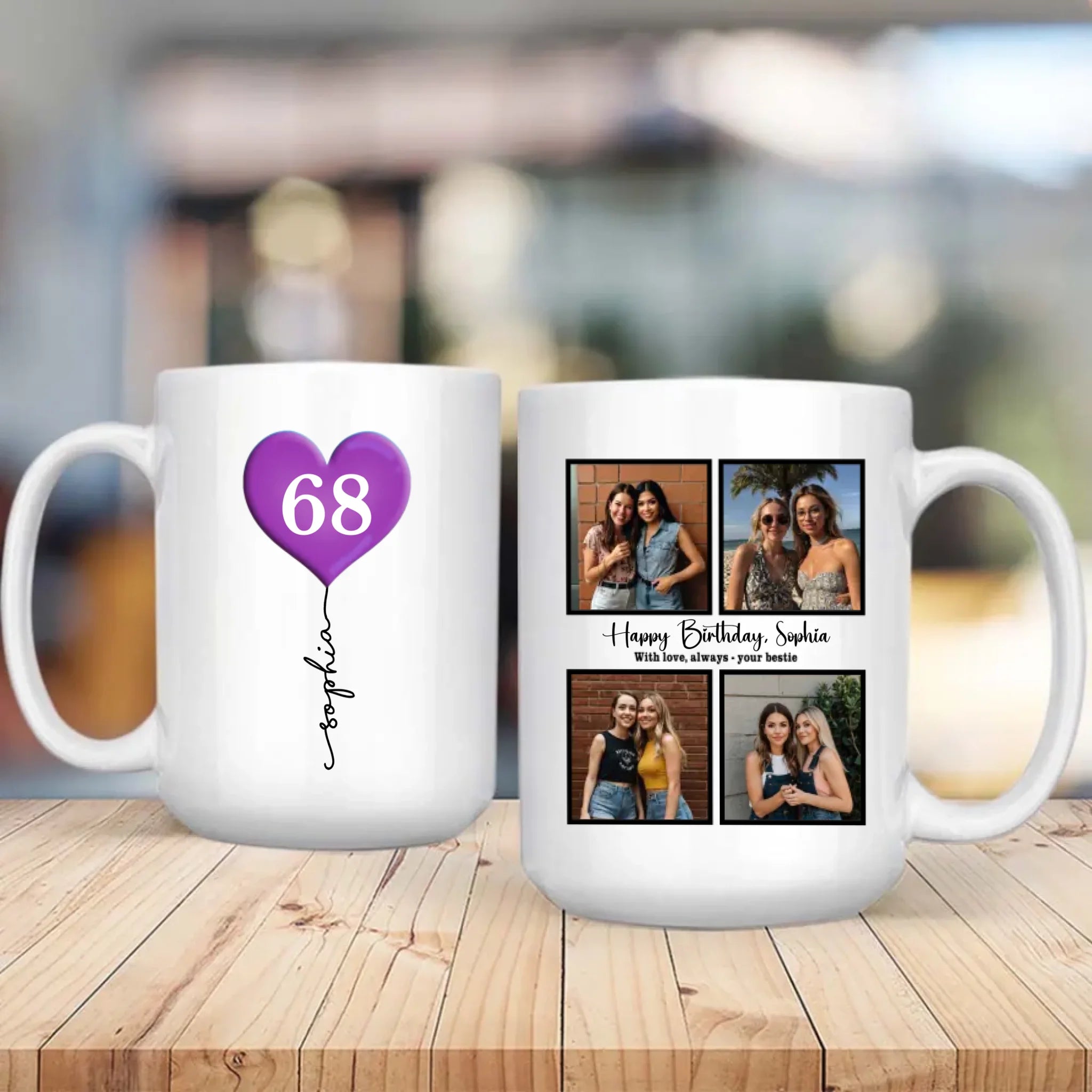 Personalized 68th Birthday Mug – Custom Photo Gift for 68 Year Old Mom or Dad - 89Prints