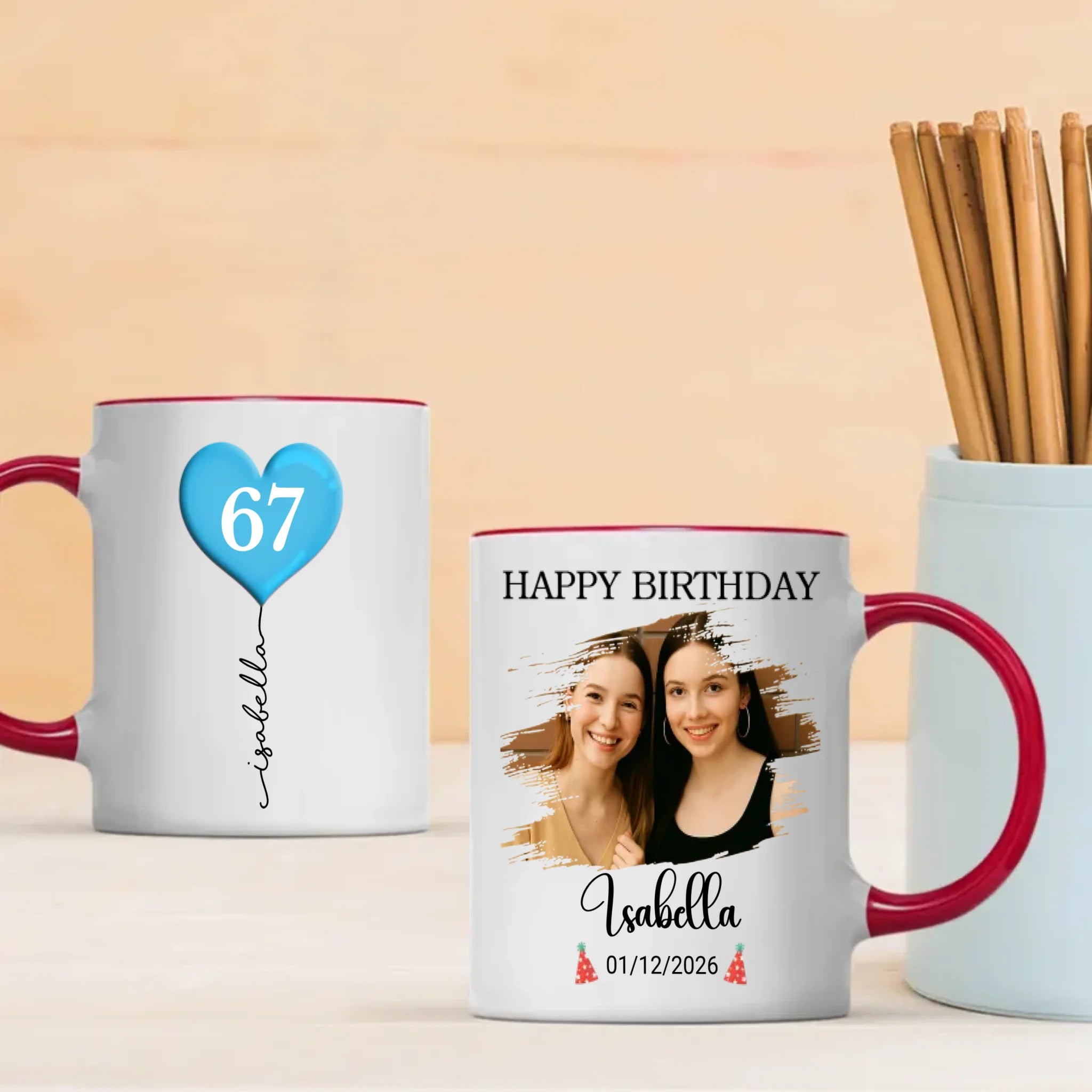 Custom 67th Birthday Mug – Personalized Photo Gift for 67 Year Old - 89Prints