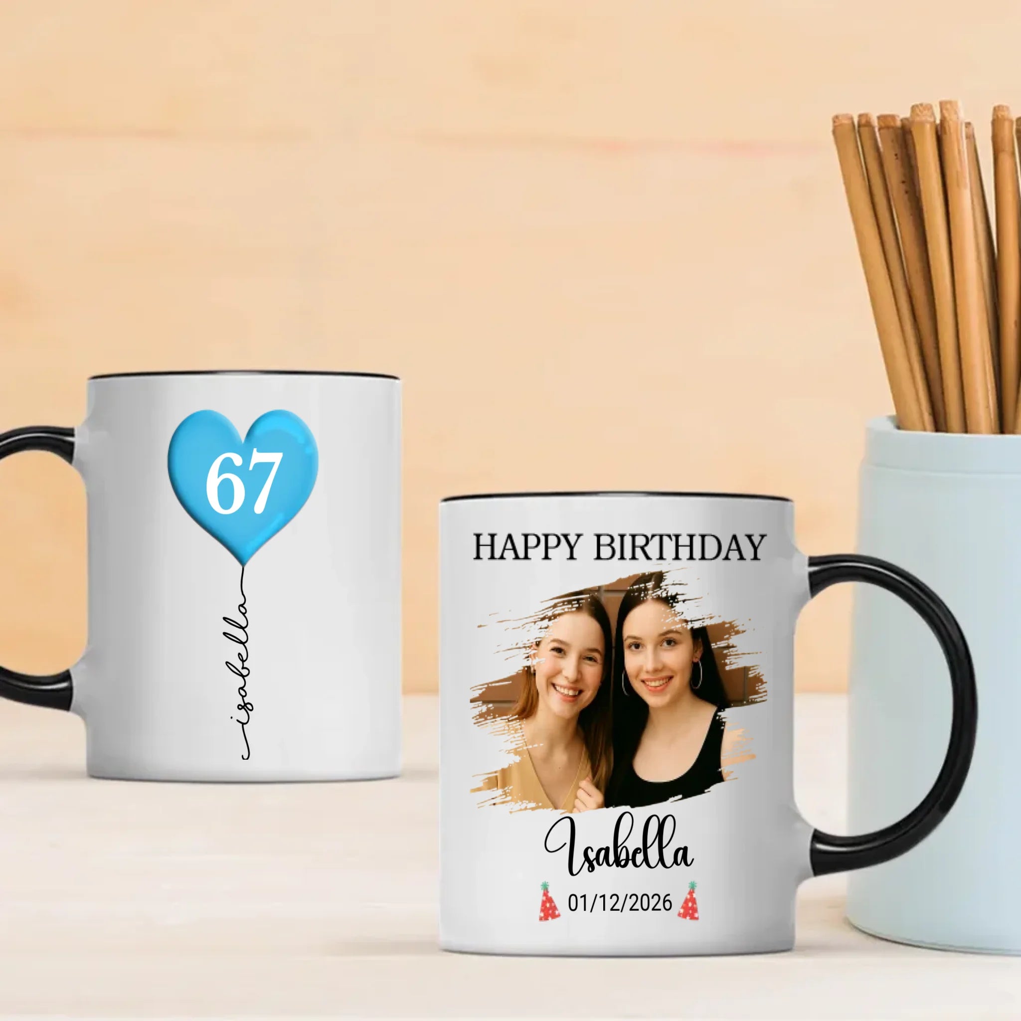 Custom 67th Birthday Mug – Personalized Photo Gift for 67 Year Old - 89Prints