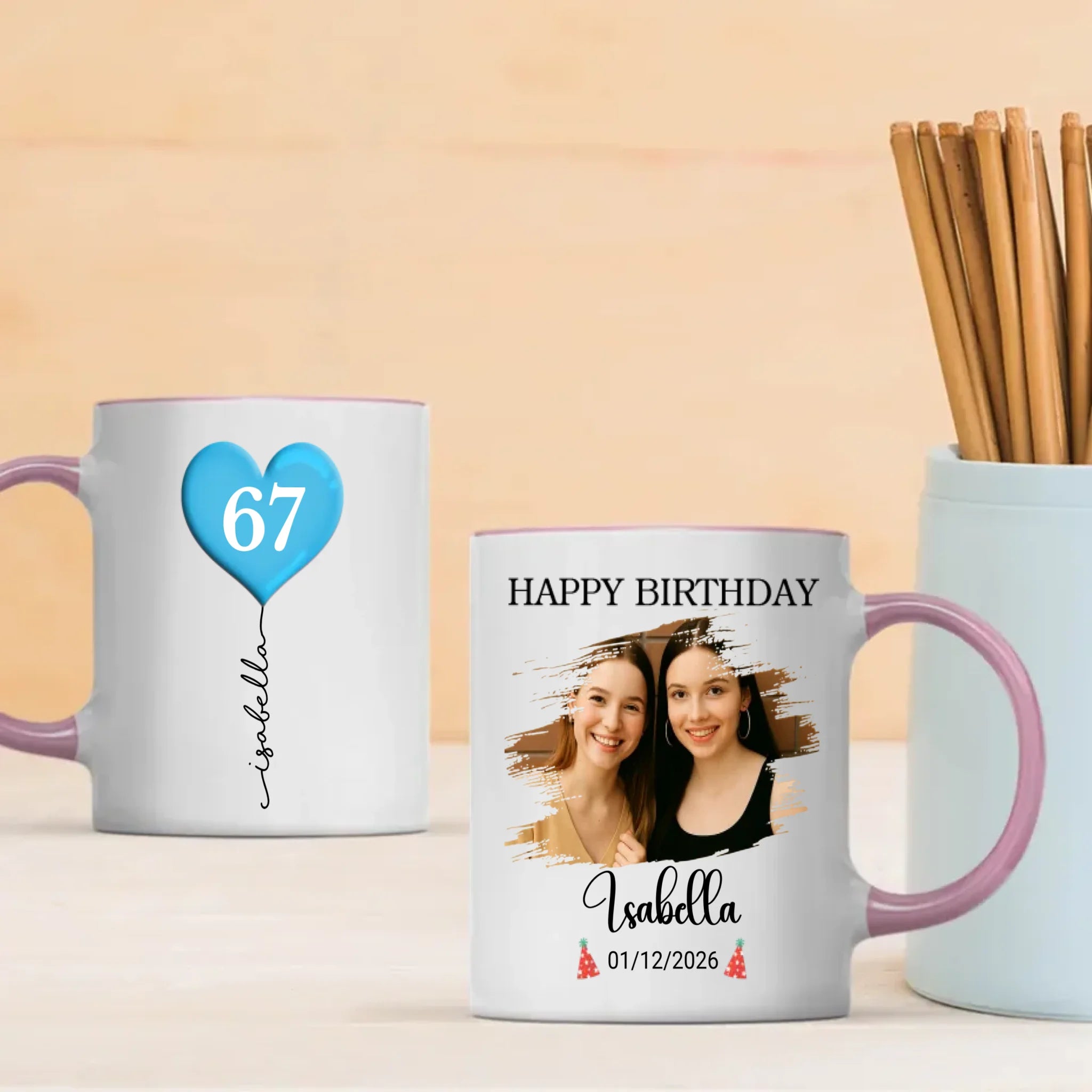 Custom 67th Birthday Mug – Personalized Photo Gift for 67 Year Old - 89Prints