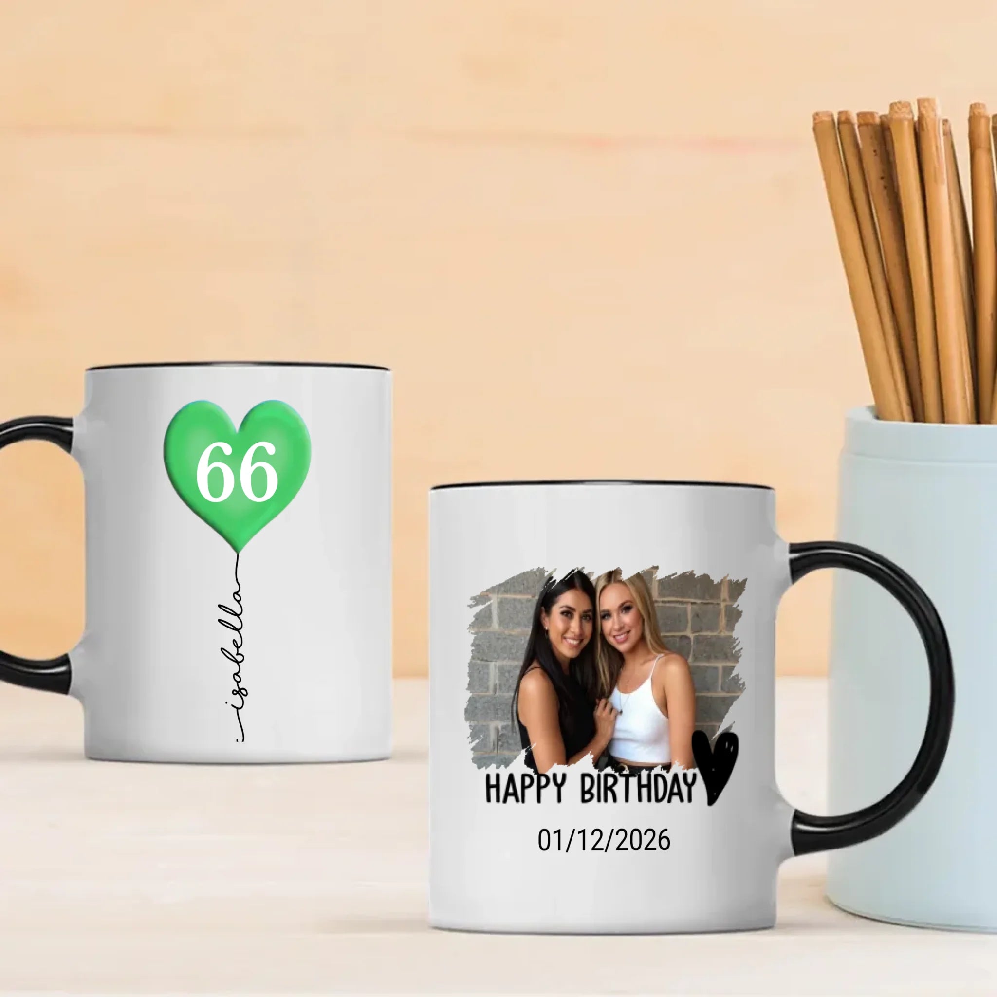 Personalized 66th Birthday Mug – Custom Photo Coffee Cup Gift - 89Prints