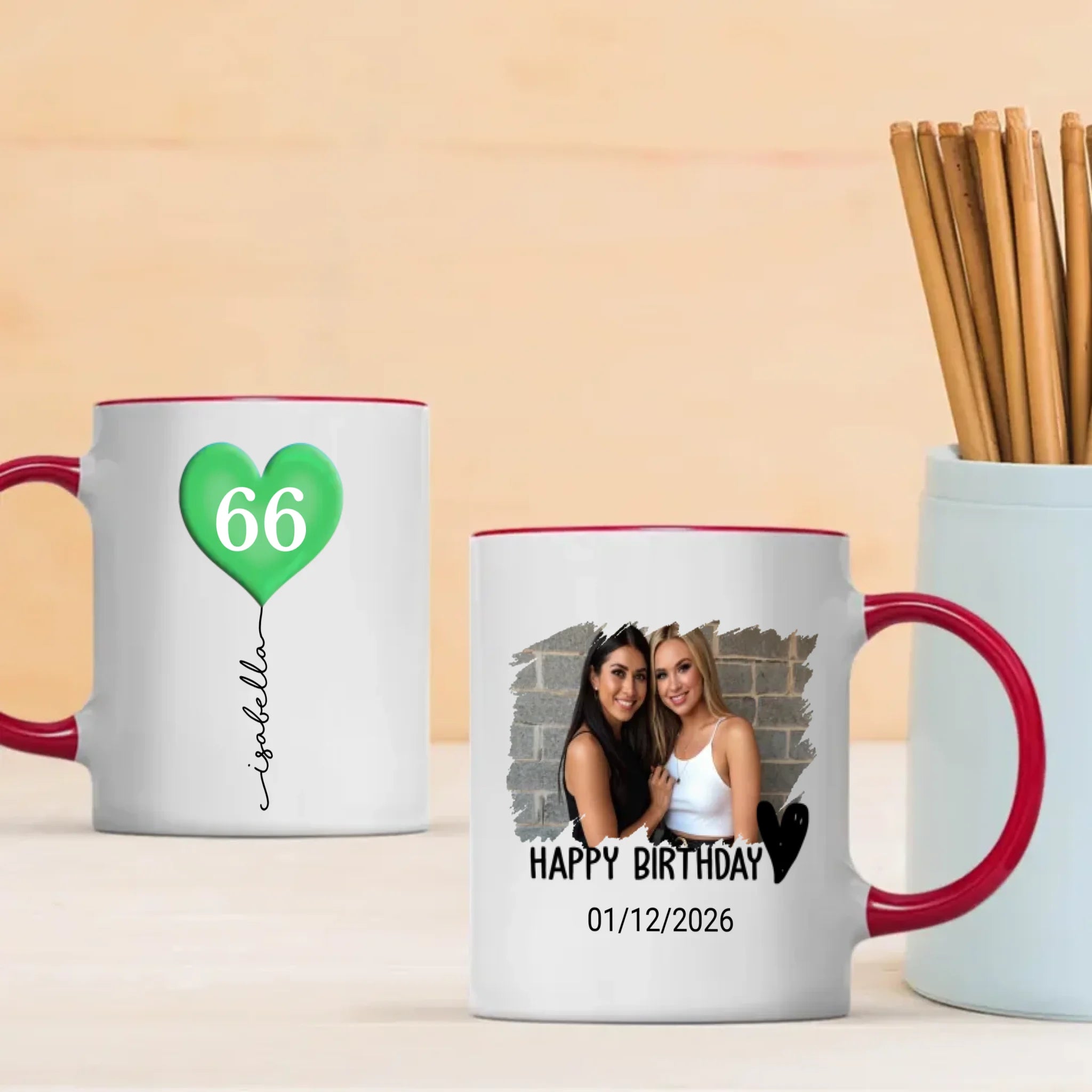Personalized 66th Birthday Mug – Custom Photo Coffee Cup Gift - 89Prints