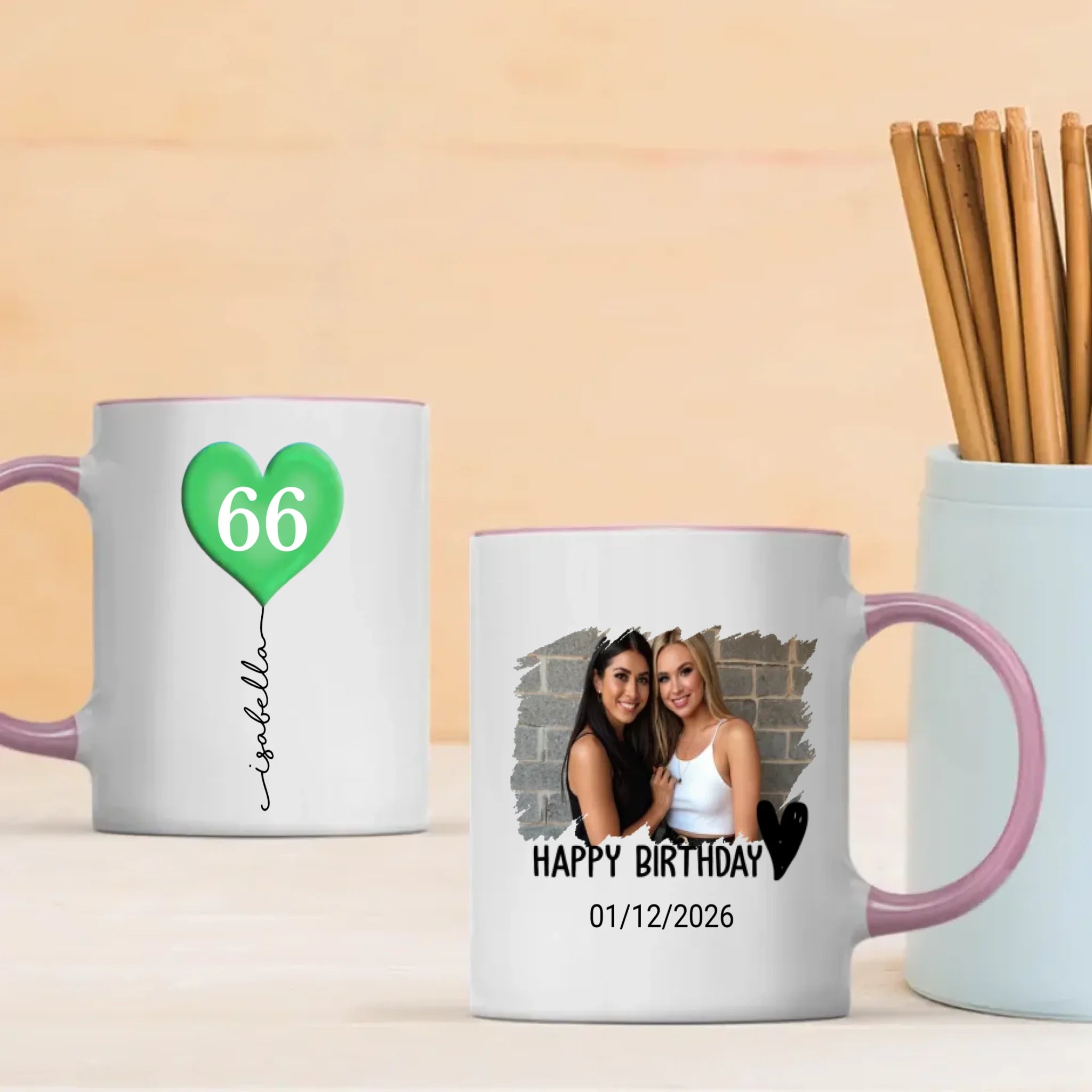 Personalized 66th Birthday Mug – Custom Photo Coffee Cup Gift - 89Prints