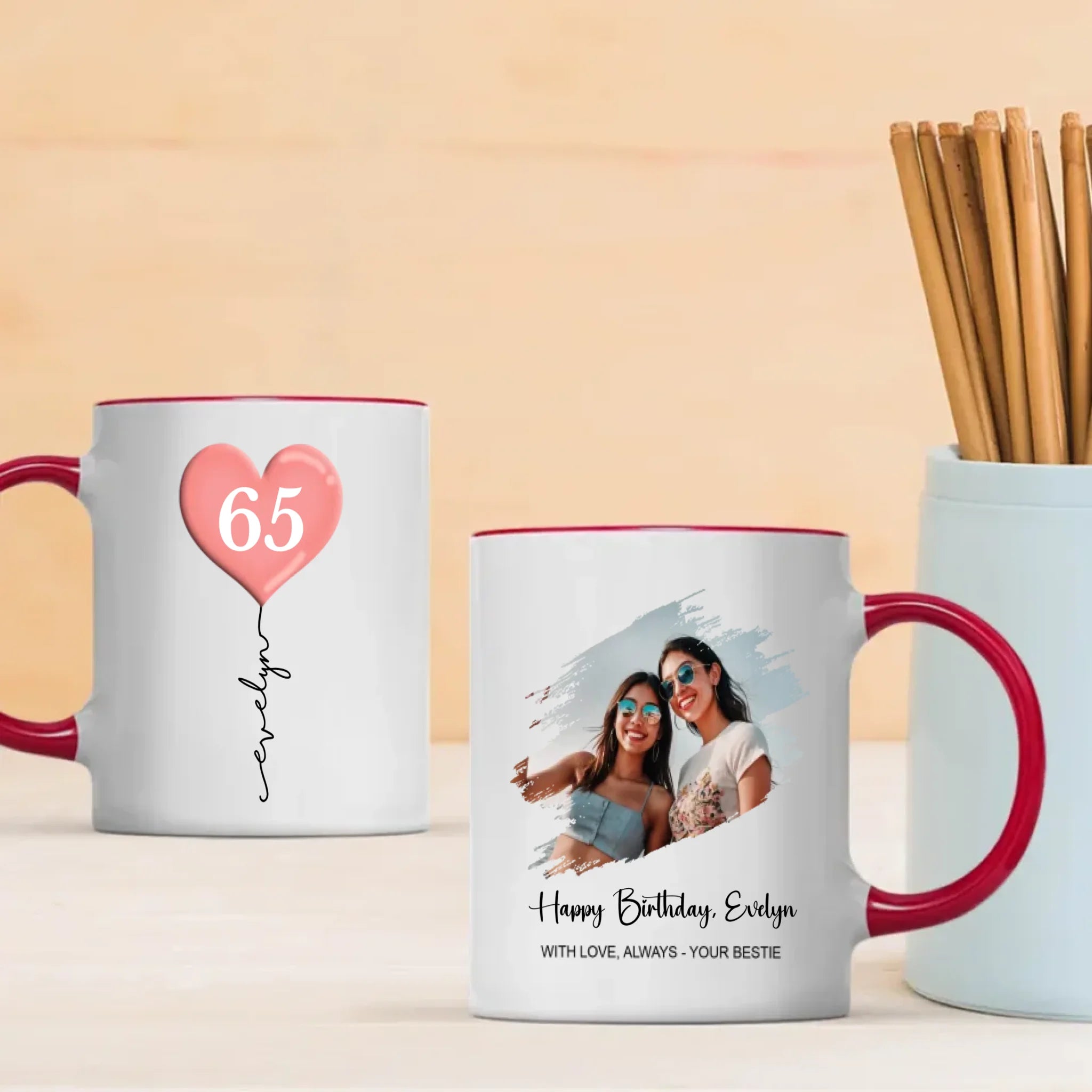 Custom 65th Birthday Mug – Personalized Photo Gift for 65 Year Old - 89Prints