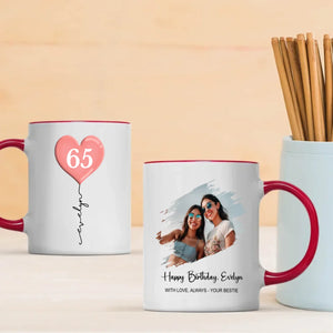Custom 65th Birthday Mug – Personalized Photo Gift for 65 Year Old - 89Prints