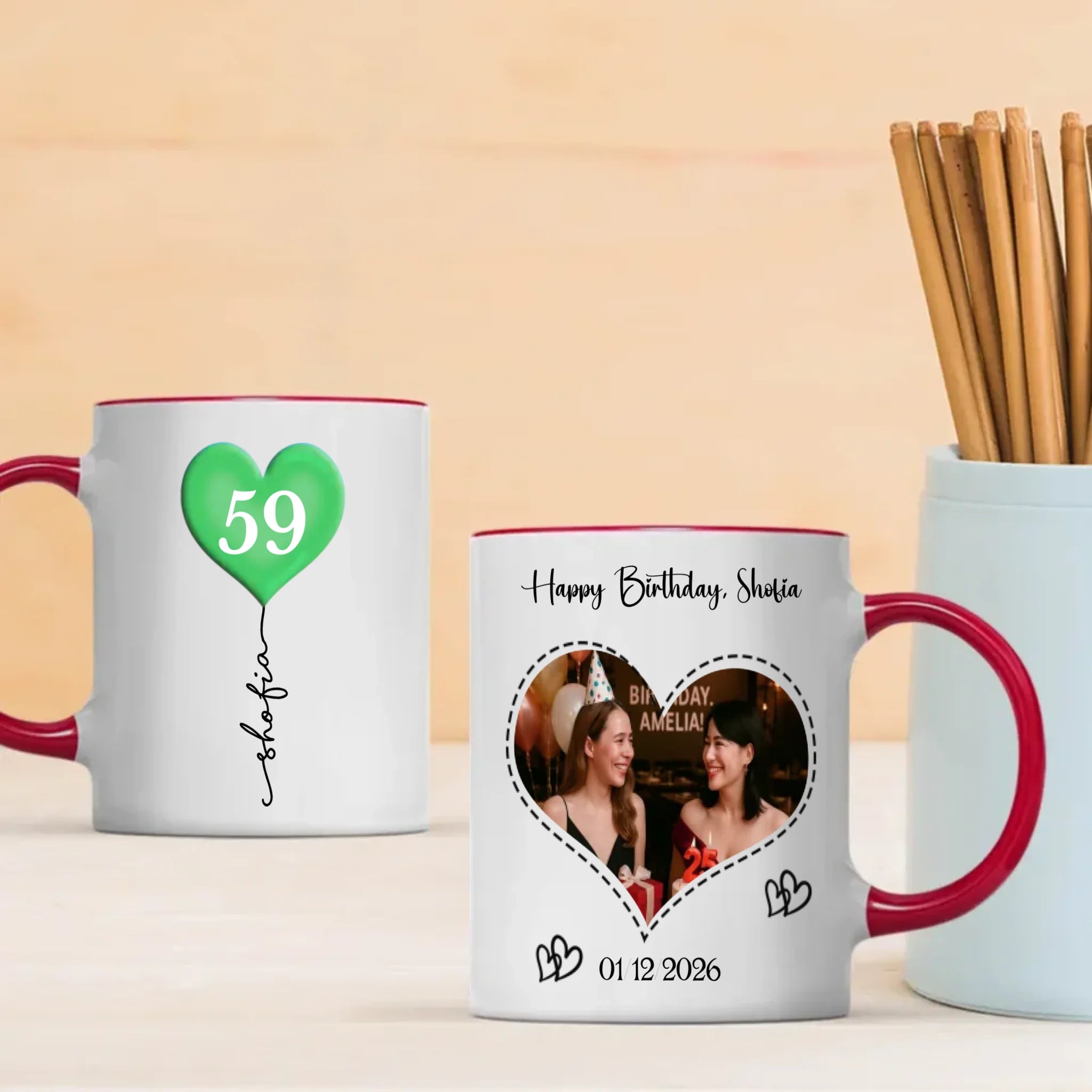 Came Into the World in 1959 Custom Birthday Mug – Cheerful, Lucky & Full of Joy - 89Pritns