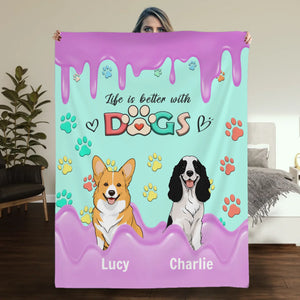 Personalized Blanket – Because Life’s Just Better with Dogs - 89Prints