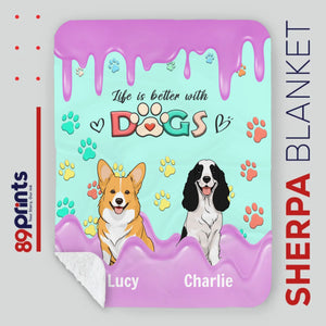 Personalized Blanket – Because Life’s Just Better with Dogs - 89Prints