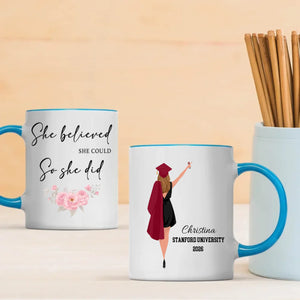 Personalized Graduation Mug – Custom Gift with Heartfelt Message of Good Luck | 89Prints