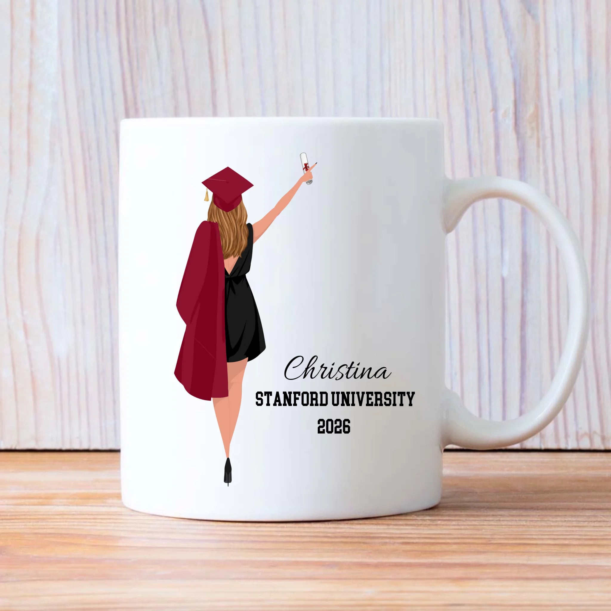 Personalized Graduation Mug – Custom Gift with Heartfelt Message of Good Luck | 89Prints