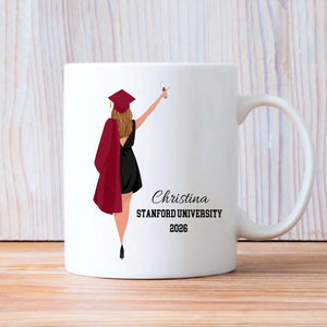Personalized Graduation Mug – Custom Gift with Heartfelt Message of Good Luck | 89Prints