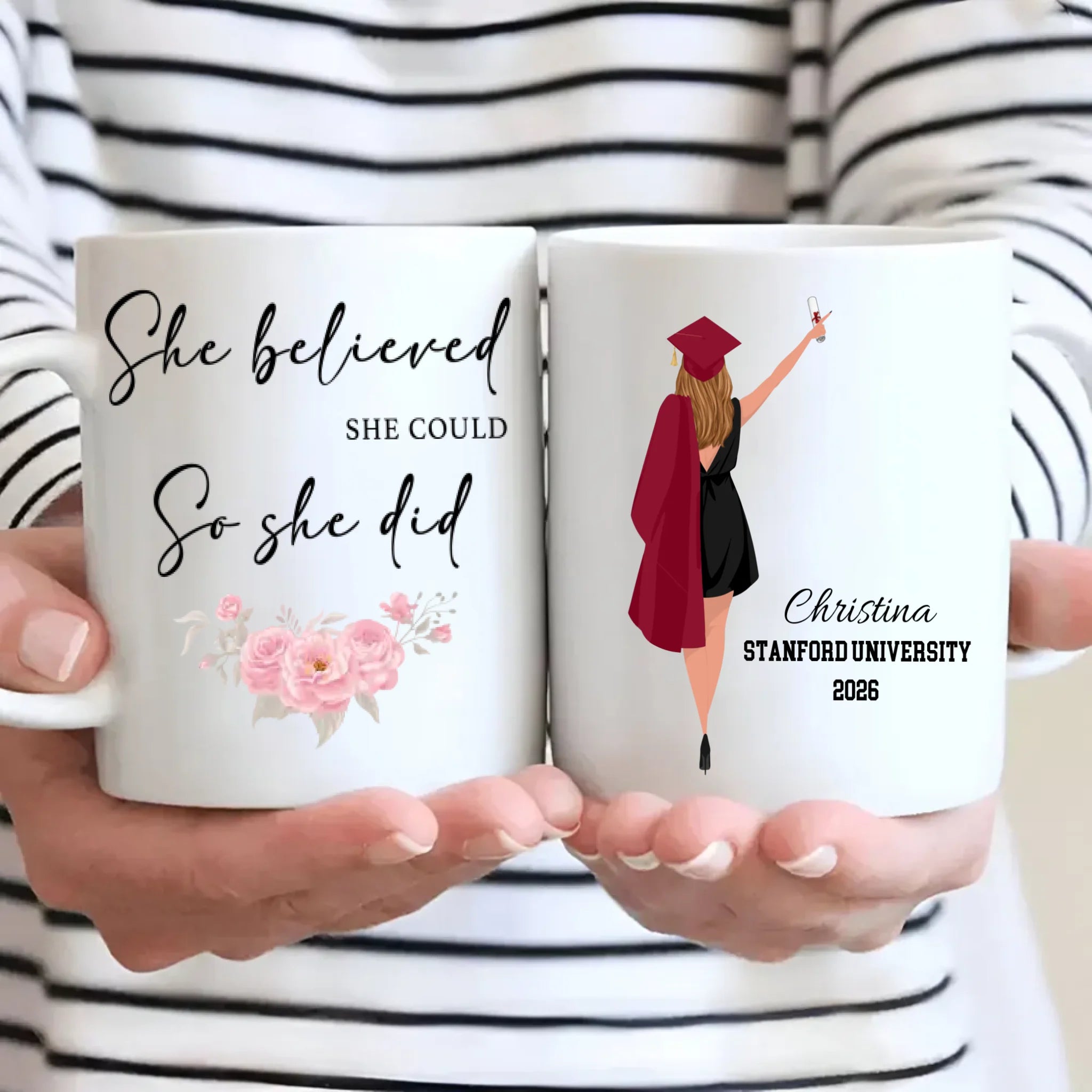 Personalized Graduation Mug – Custom Gift with Heartfelt Message of Good Luck | 89Prints