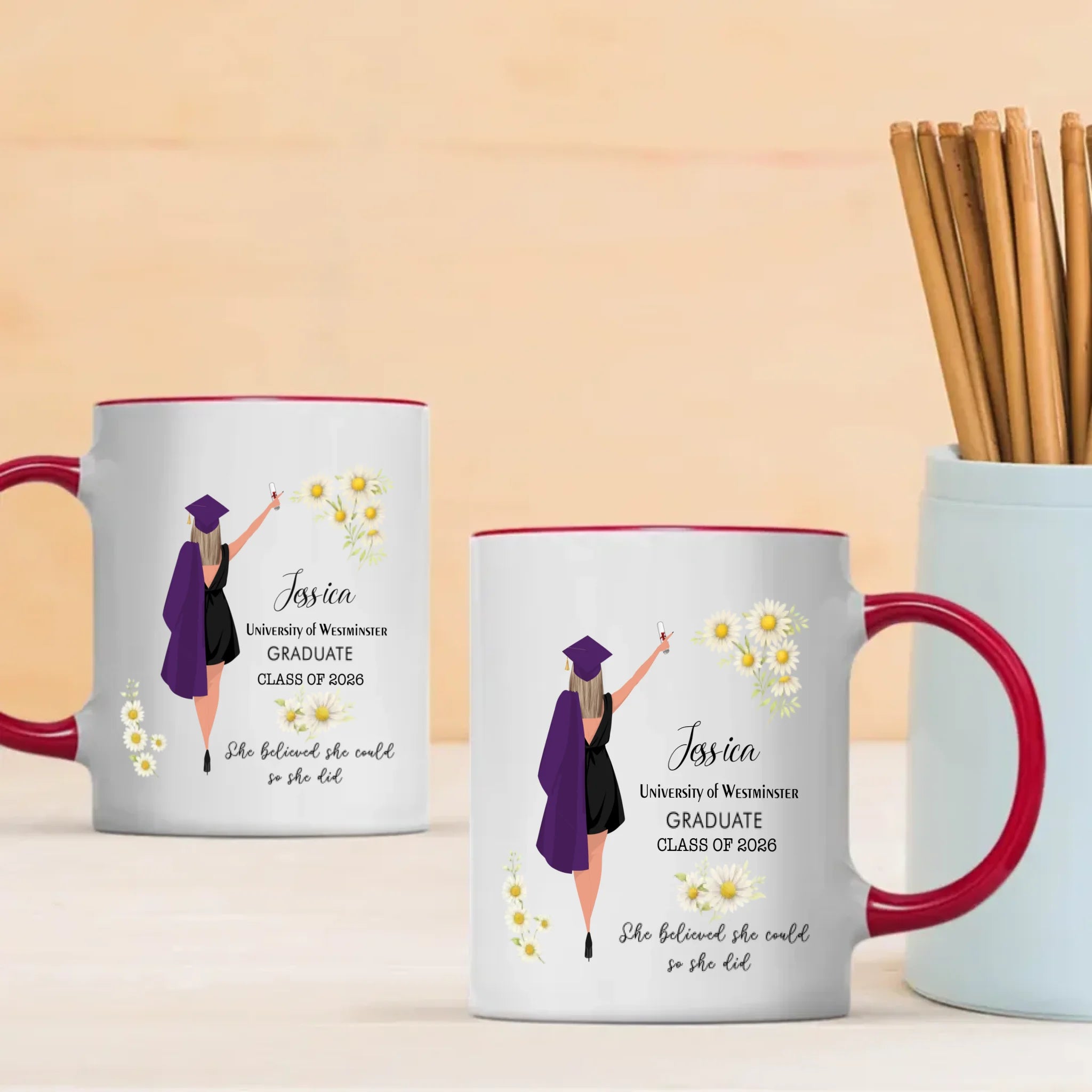 Custom Graduation Mug – Personalized Words of Success & New Beginnings | 89Prints