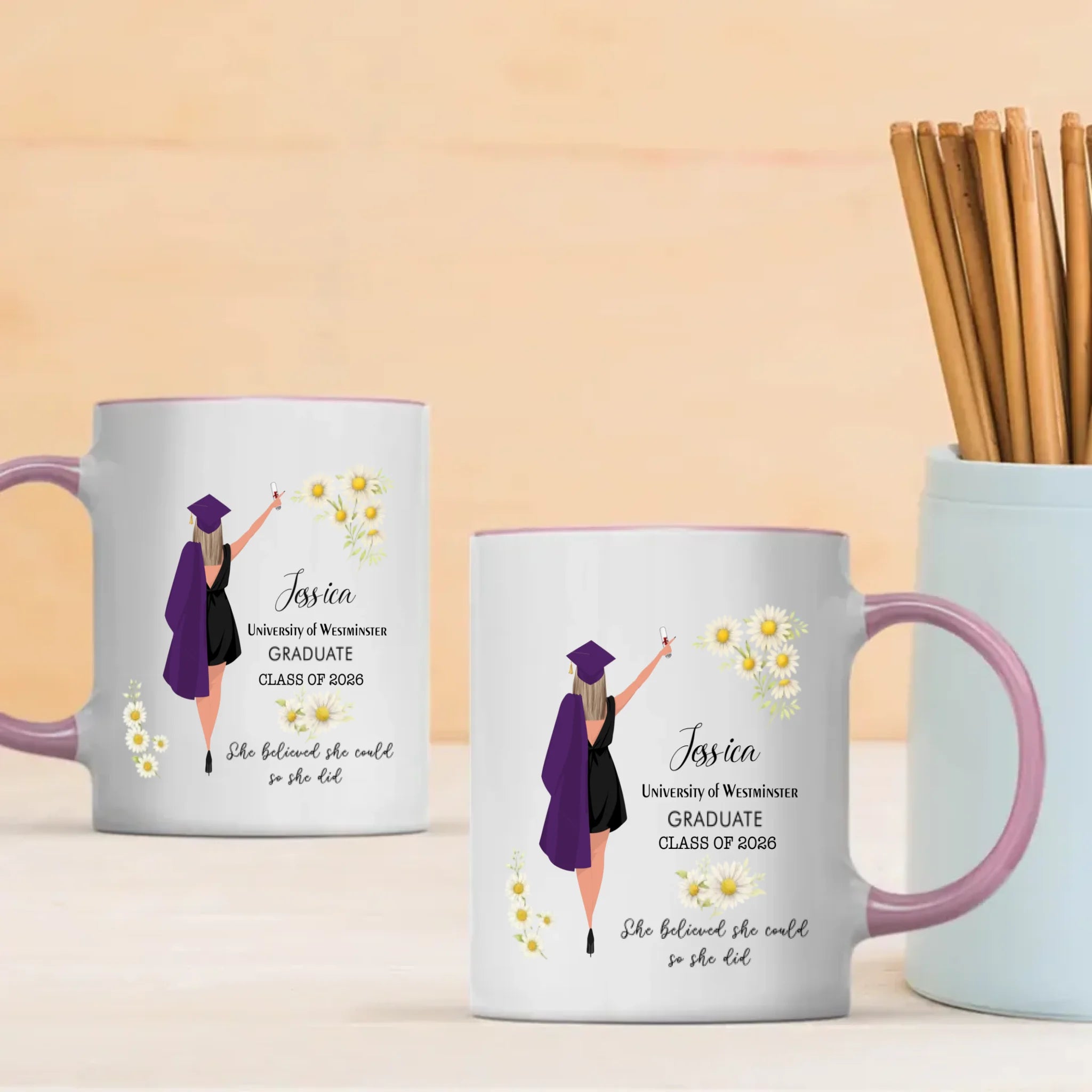 Custom Graduation Mug – Personalized Words of Success & New Beginnings | 89Prints