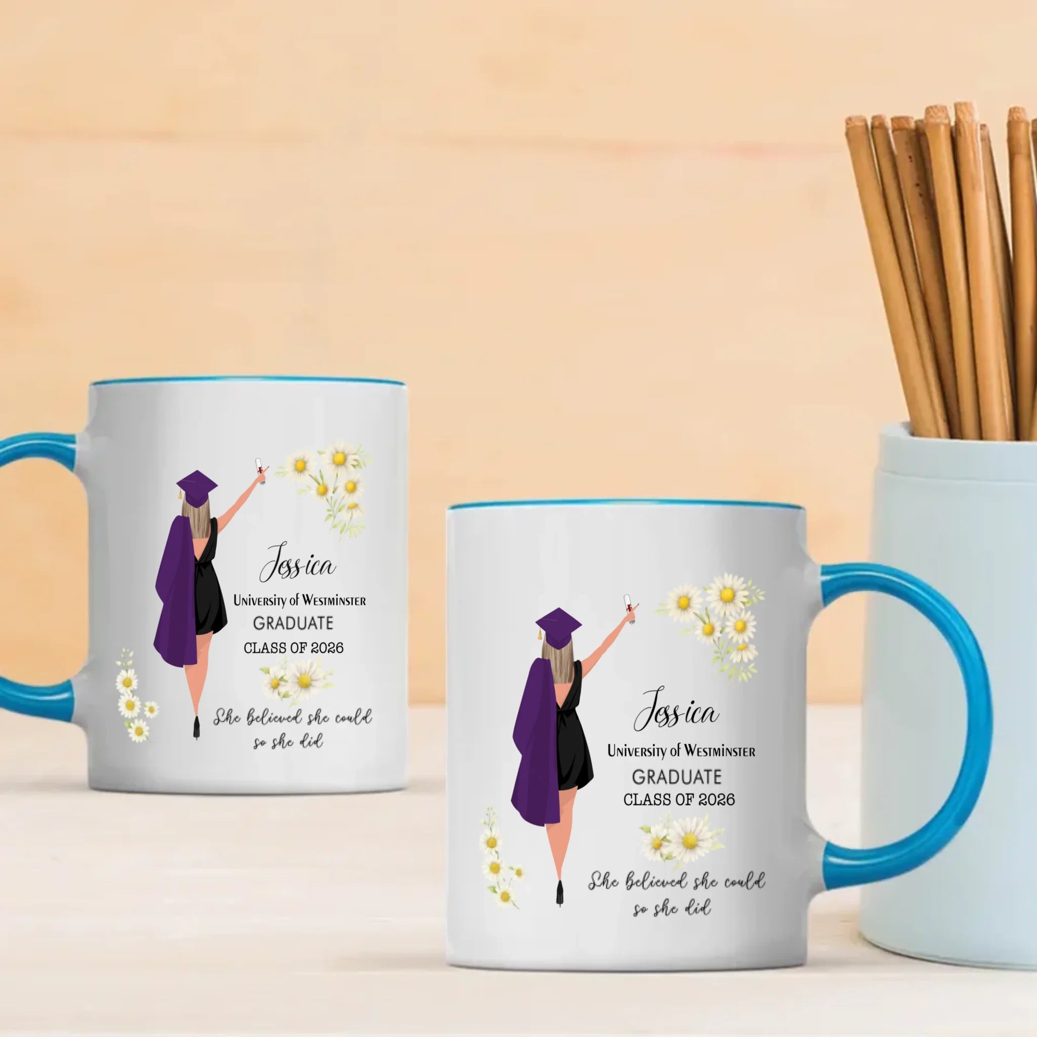 Custom Graduation Mug – Personalized Words of Success & New Beginnings | 89Prints