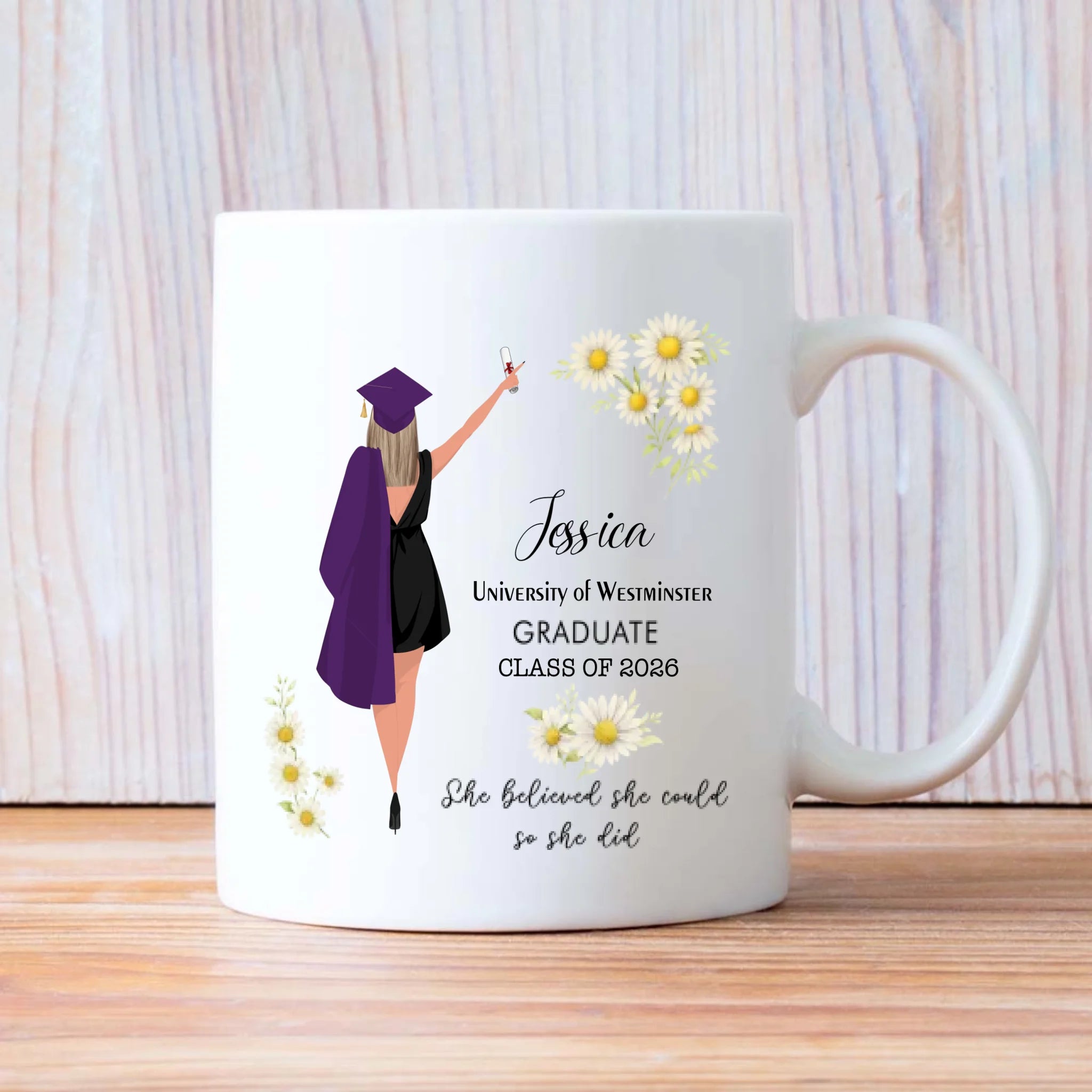 Custom Graduation Mug – Personalized Words of Success & New Beginnings | 89Prints