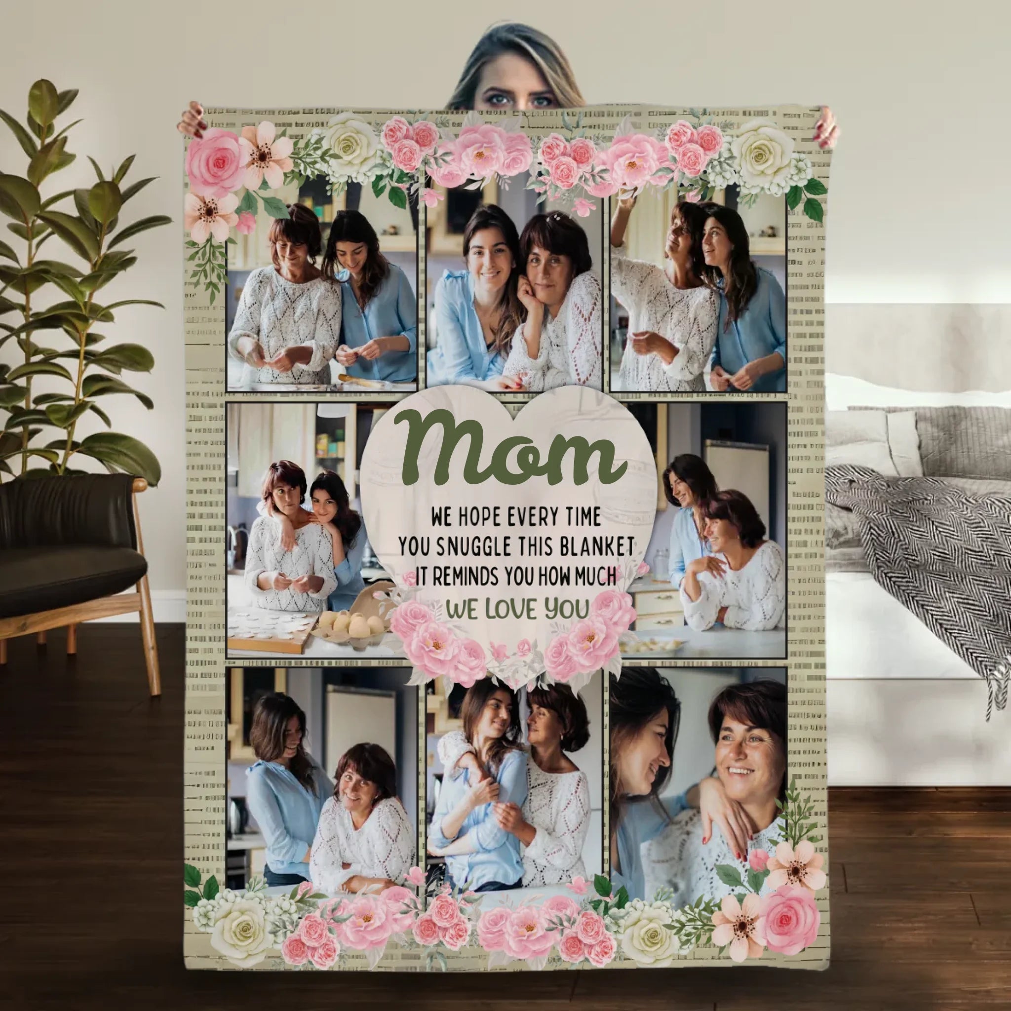 Personalized Memorial Blanket – In Loving Memory of Mom - 89Prints