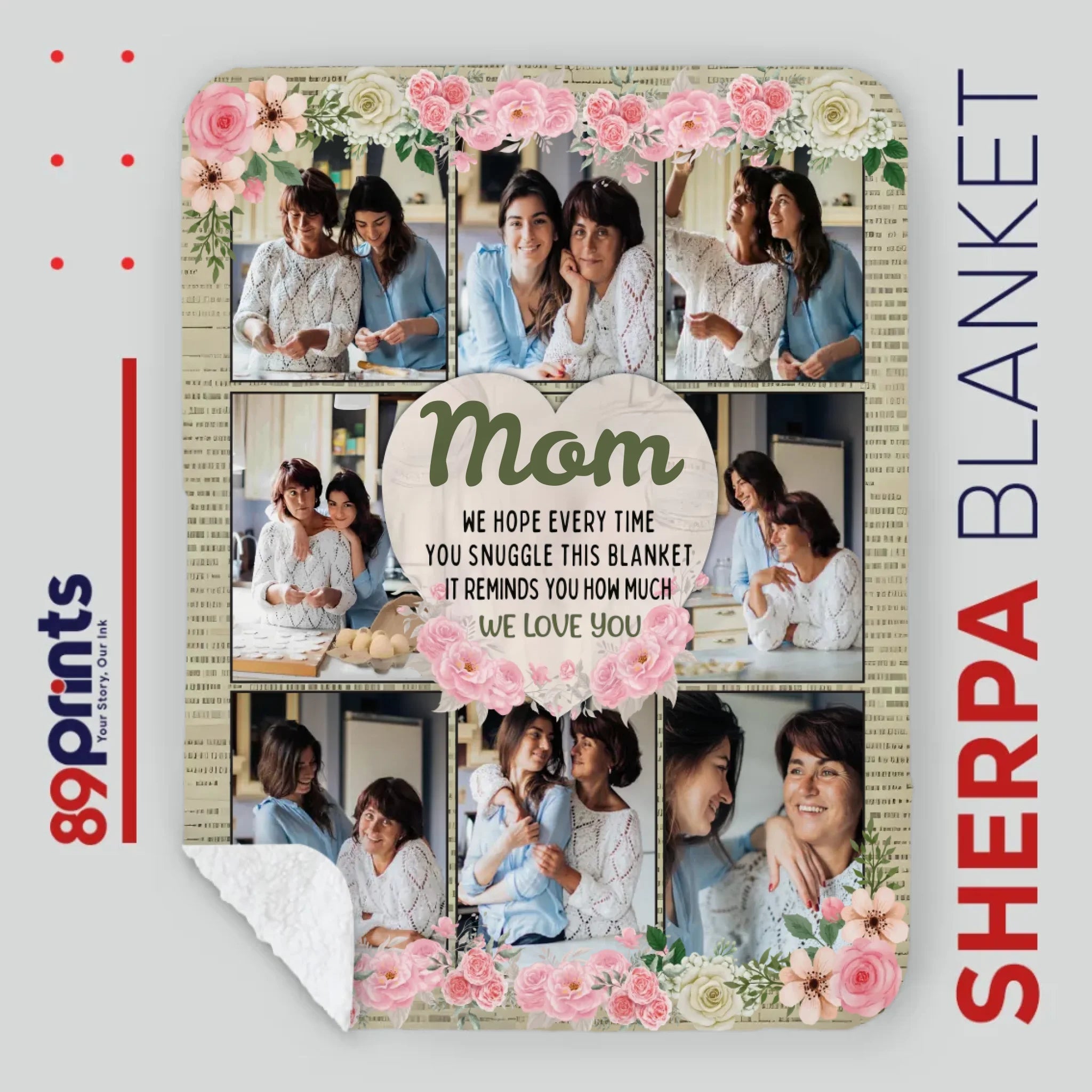 Personalized Memorial Blanket – In Loving Memory of Mom - 89Prints