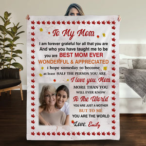 Personalized Blanket – Customizable with Photo and Name to My Mom - 89Prints