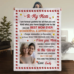 Personalized Blanket – Customizable with Photo and Name to My Mom - 89Prints
