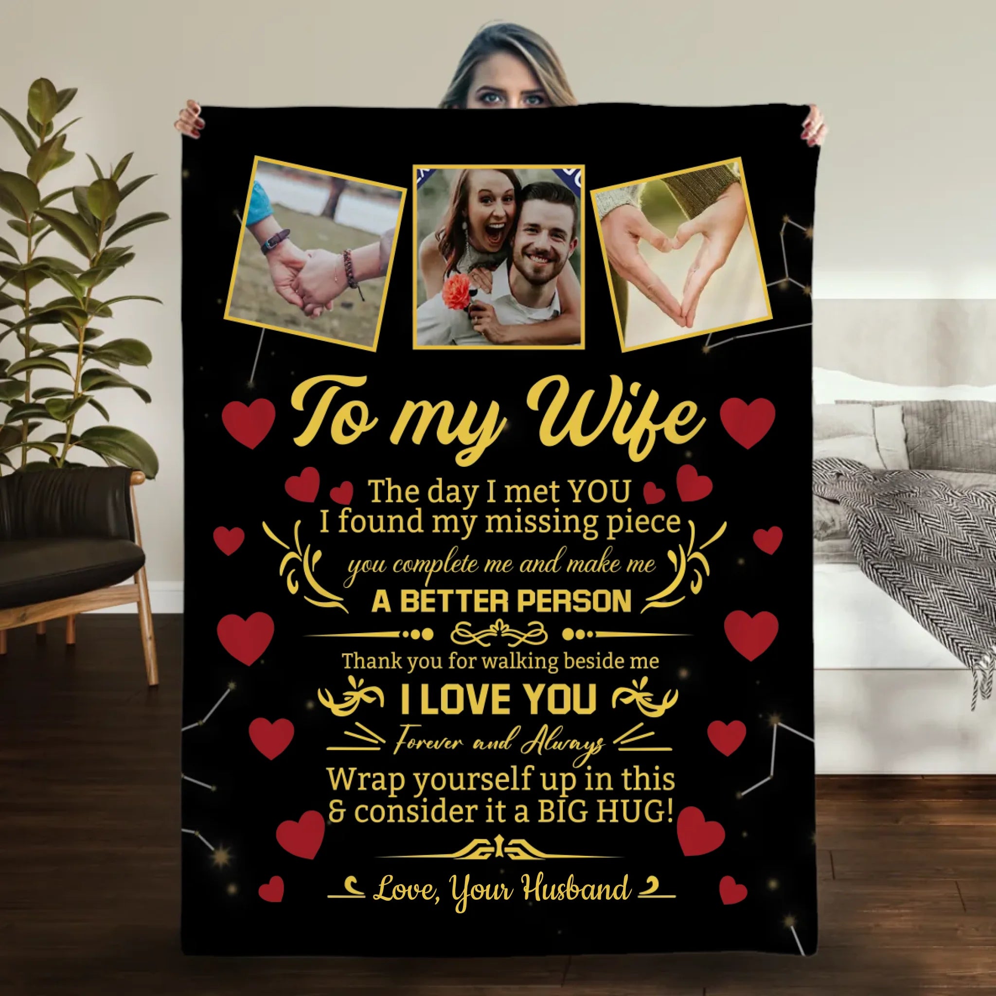 Personalized Blanket for Wife – A Warm Reminder of Forever Love - 89Prints