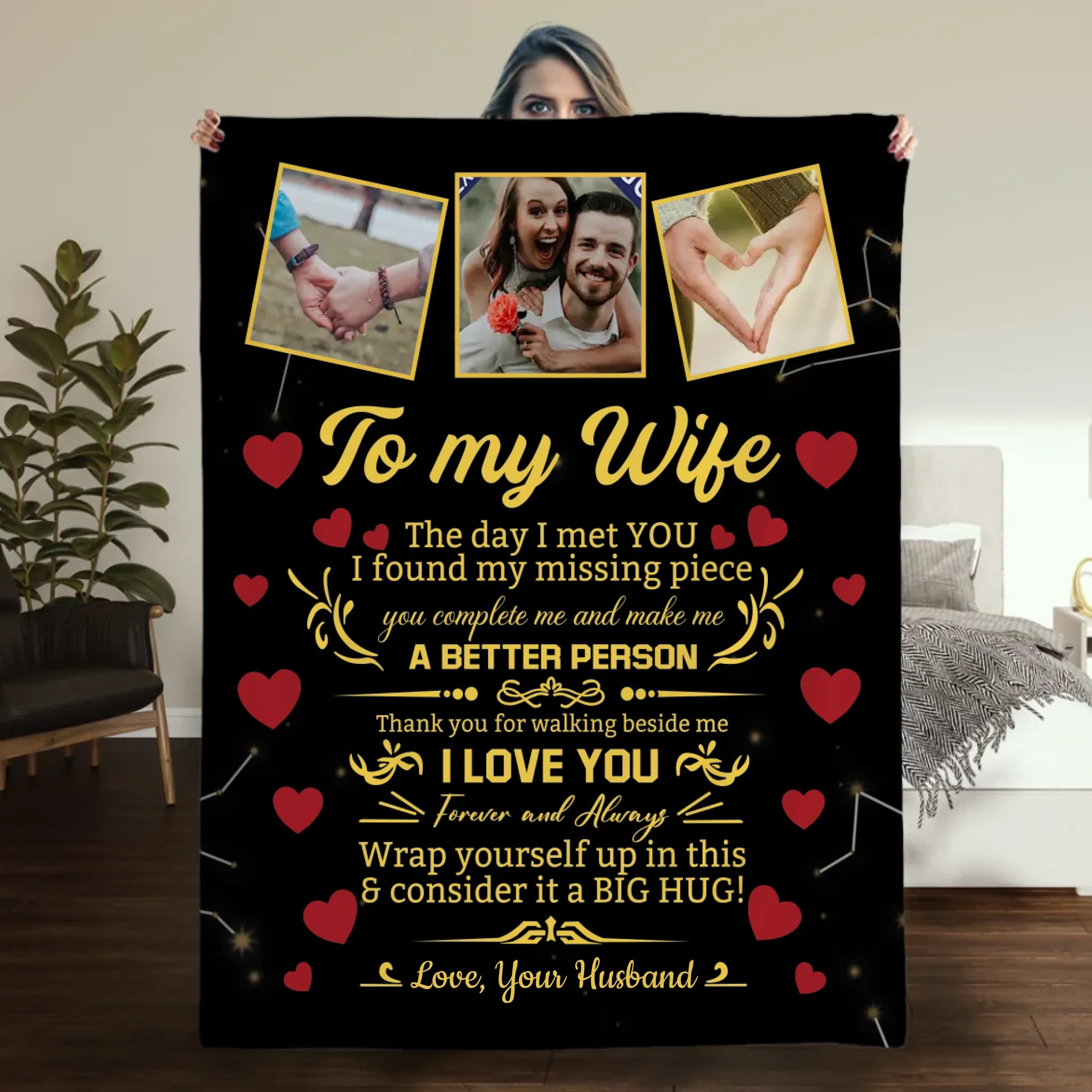 Personalized Blanket for Wife – A Warm Reminder of Forever Love - 89Prints
