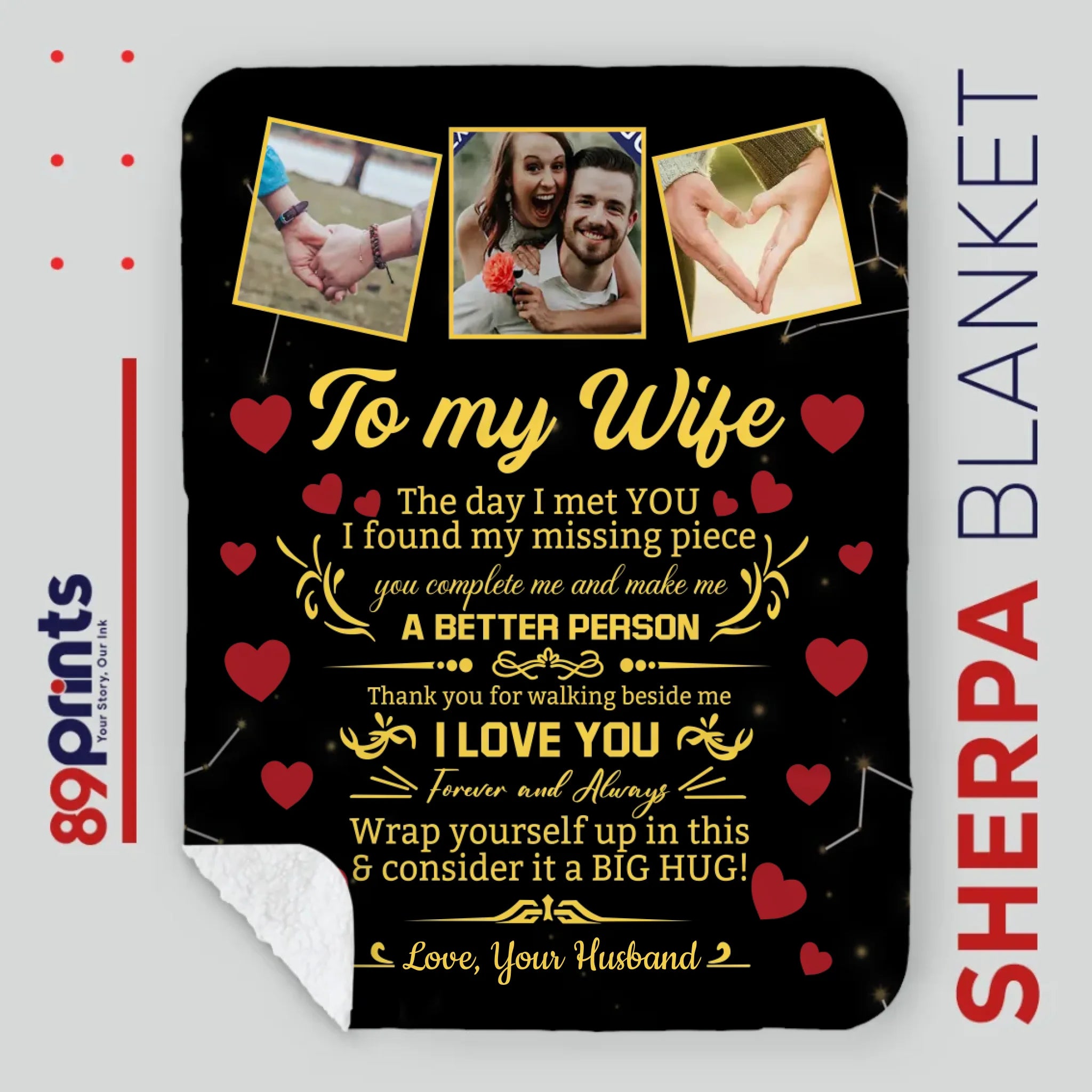 Personalized Blanket for Wife – A Warm Reminder of Forever Love - 89Prints