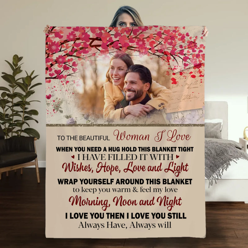 Personalized Husband & Wife Blanket – Where Love Lives Forever - 89Prints