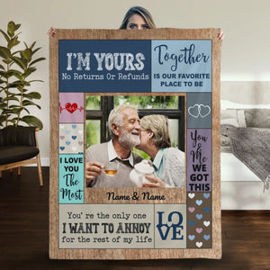 Personalized Husband & Wife Blanket – Together is Our Favorite Place to Be - 89Prints