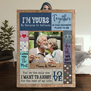 Personalized Husband & Wife Blanket – Together is Our Favorite Place to Be - 89Prints
