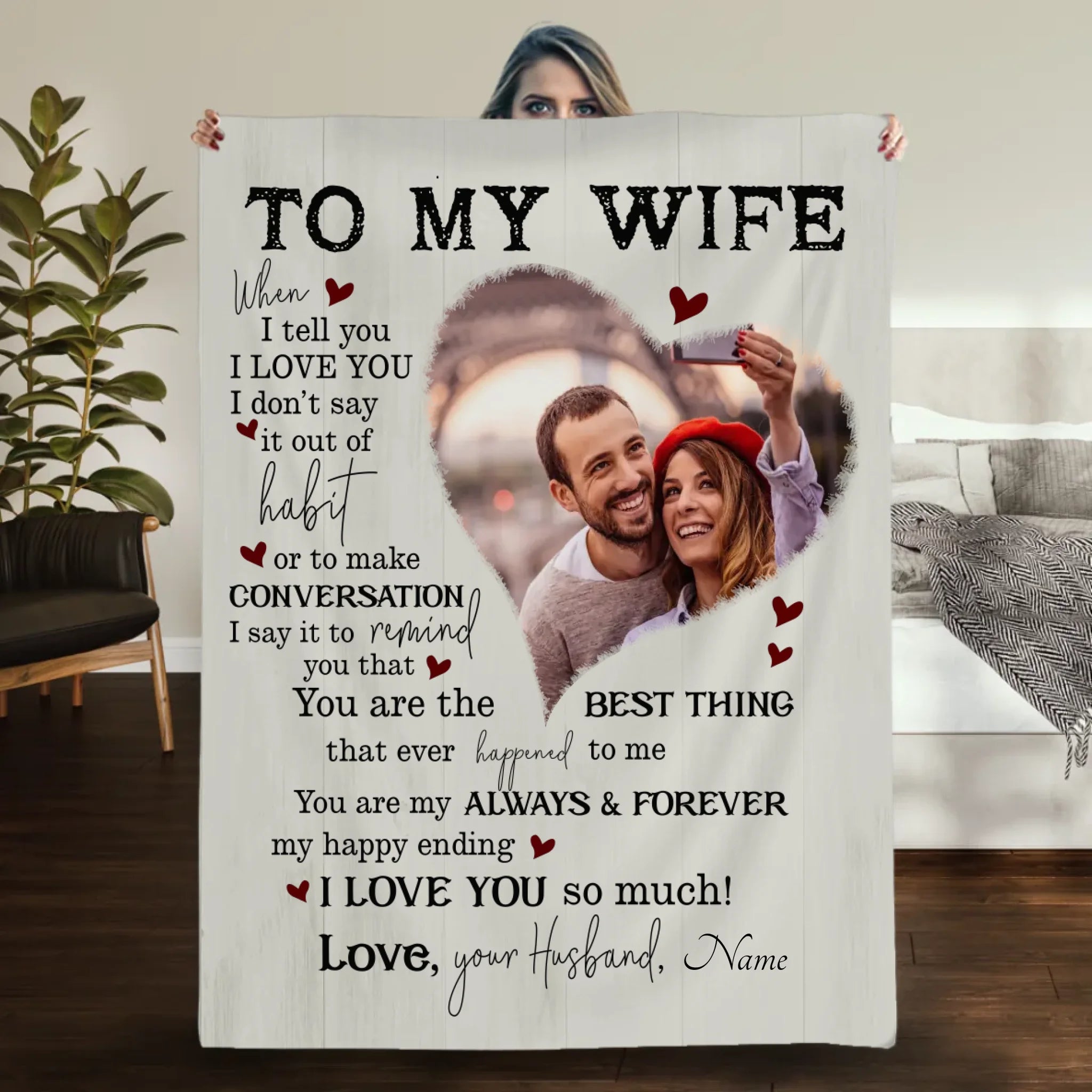 Personalized Wife Blanket – The Final Piece That Completes My Heart - 89Prints