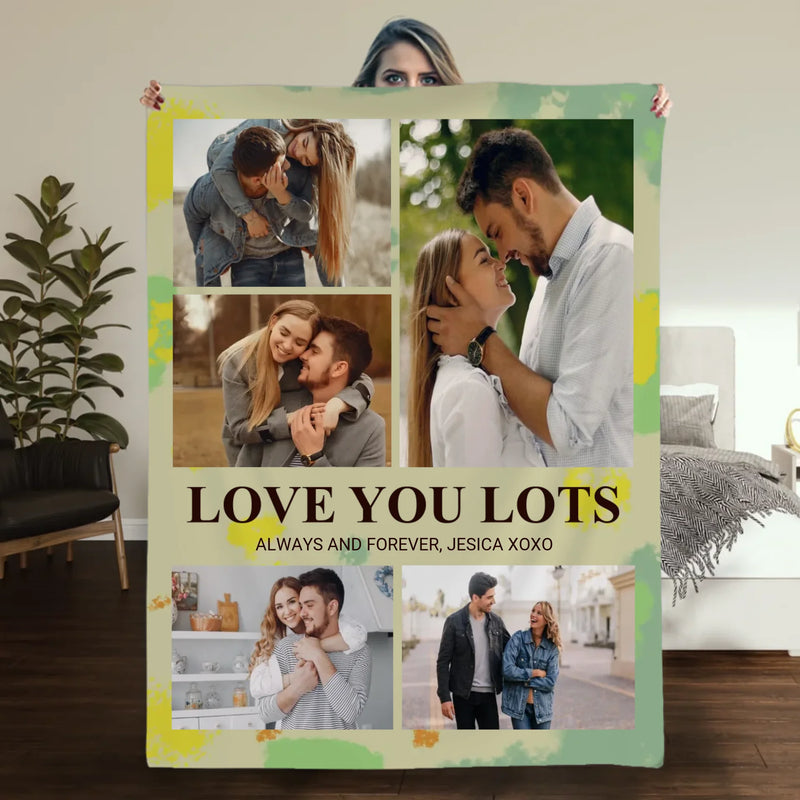 Personalized Husband & Wife Blanket – Love You Lots, Forever and Always - 89Prints