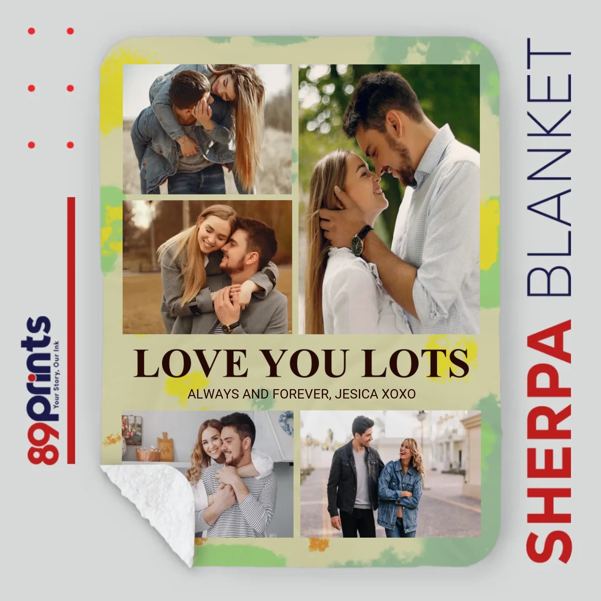 Personalized Husband & Wife Blanket – Love You Lots, Forever and Always - 89Prints